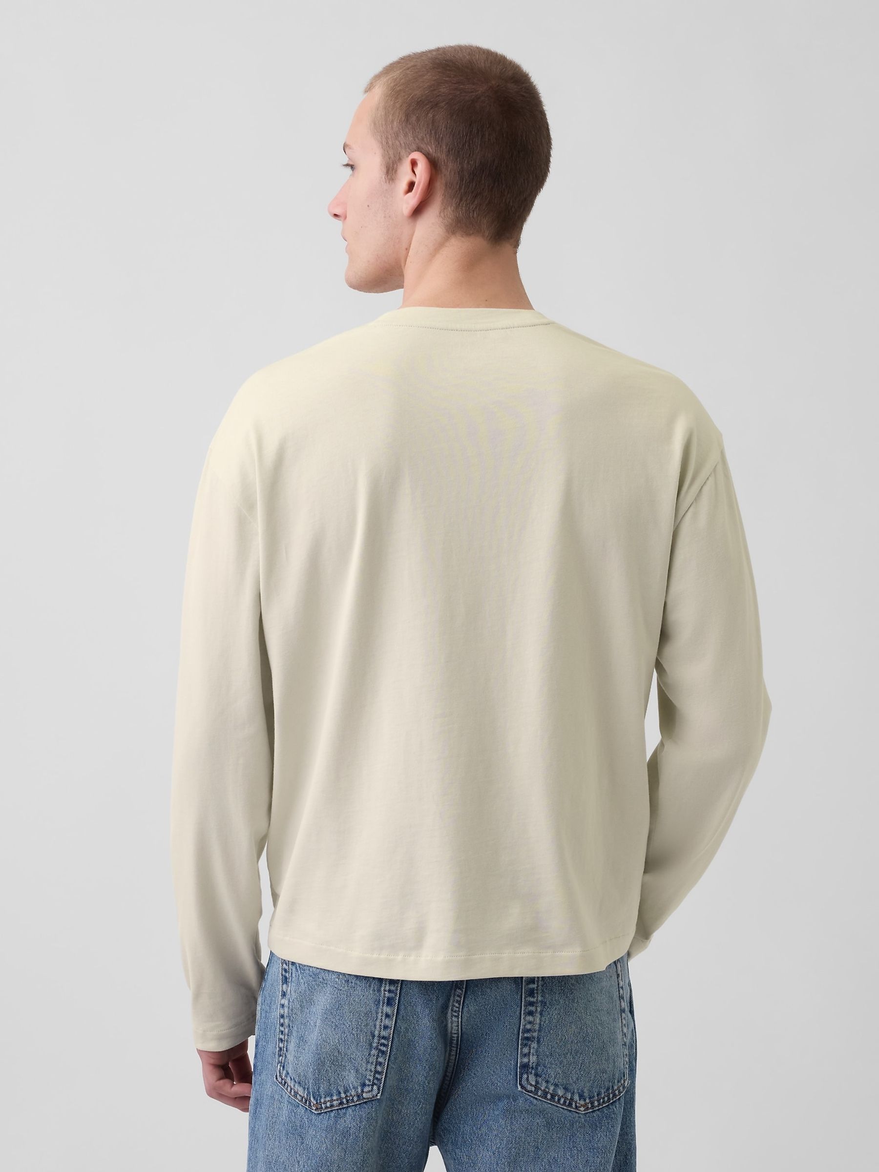 Yellow Relaxed Logo Boxy Long Sleeve T-Shirt - Image 2 of 5