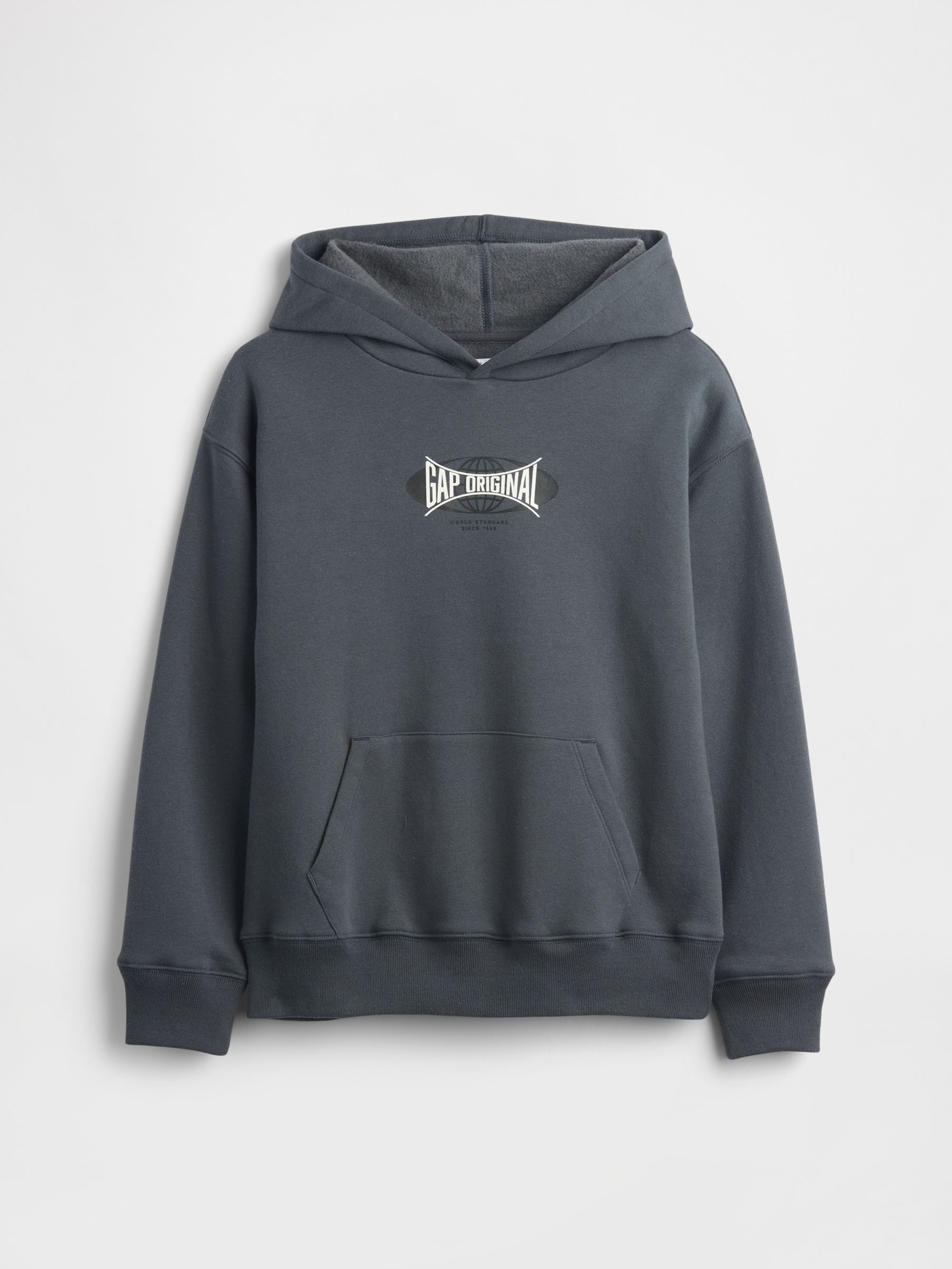 Grey Relaxed Gap Logo Hoodie - Image 1 of 3