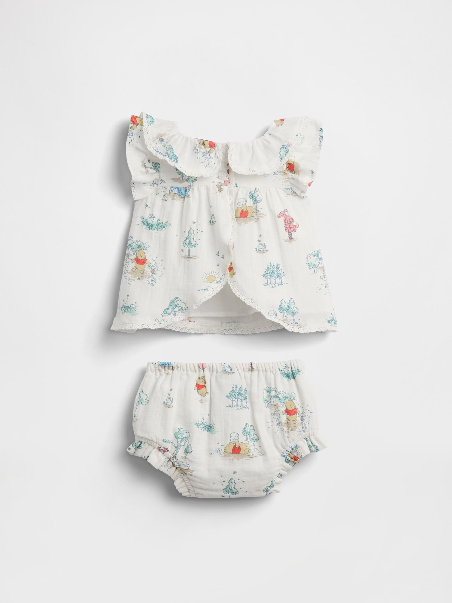 Multi Winnie The Pooh Cotton Gauze Outfit Set - Image 2 of 3