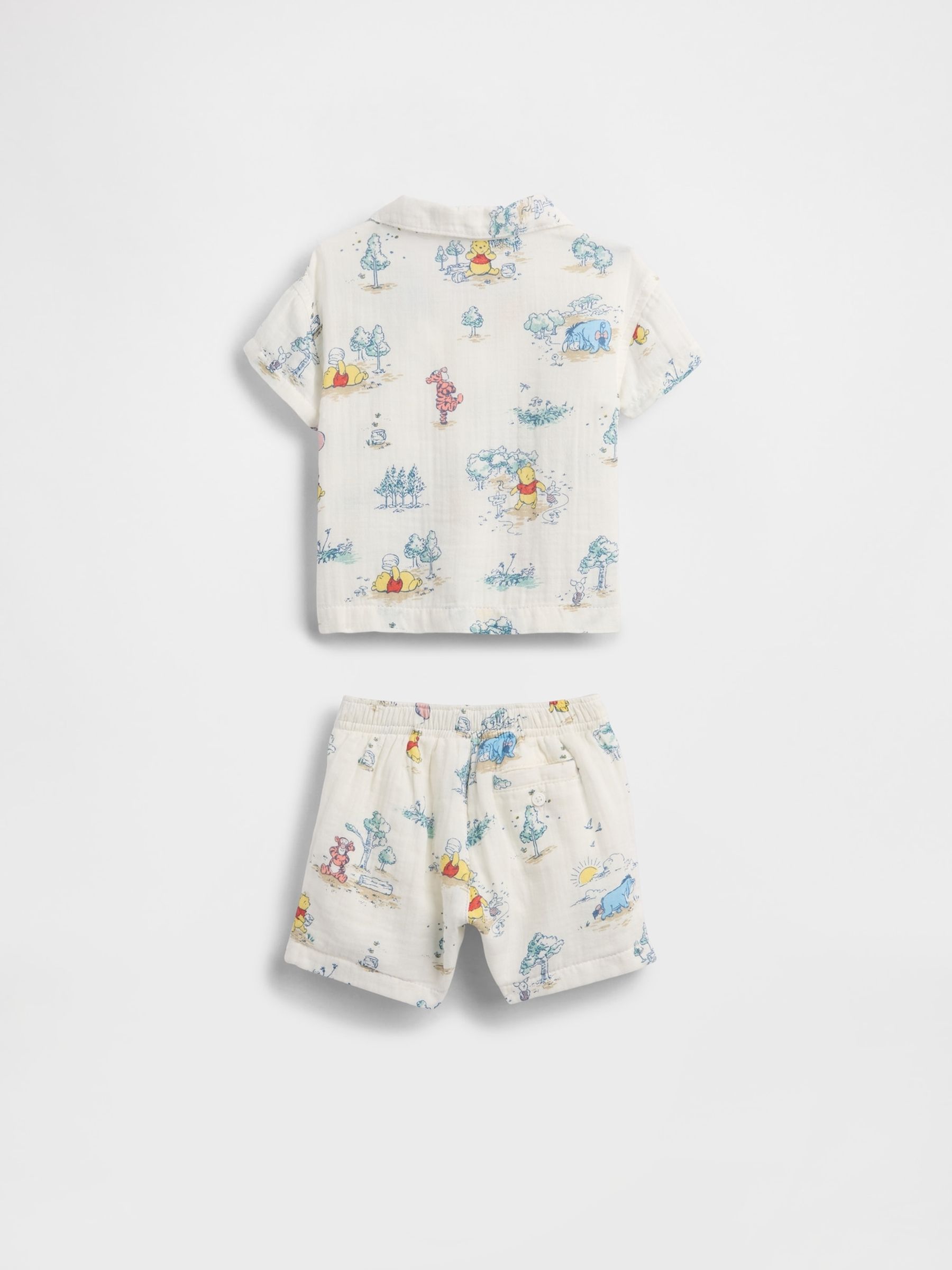 Multi Winnie The Pooh Cotton Gauze Outfit Set - Image 2 of 4