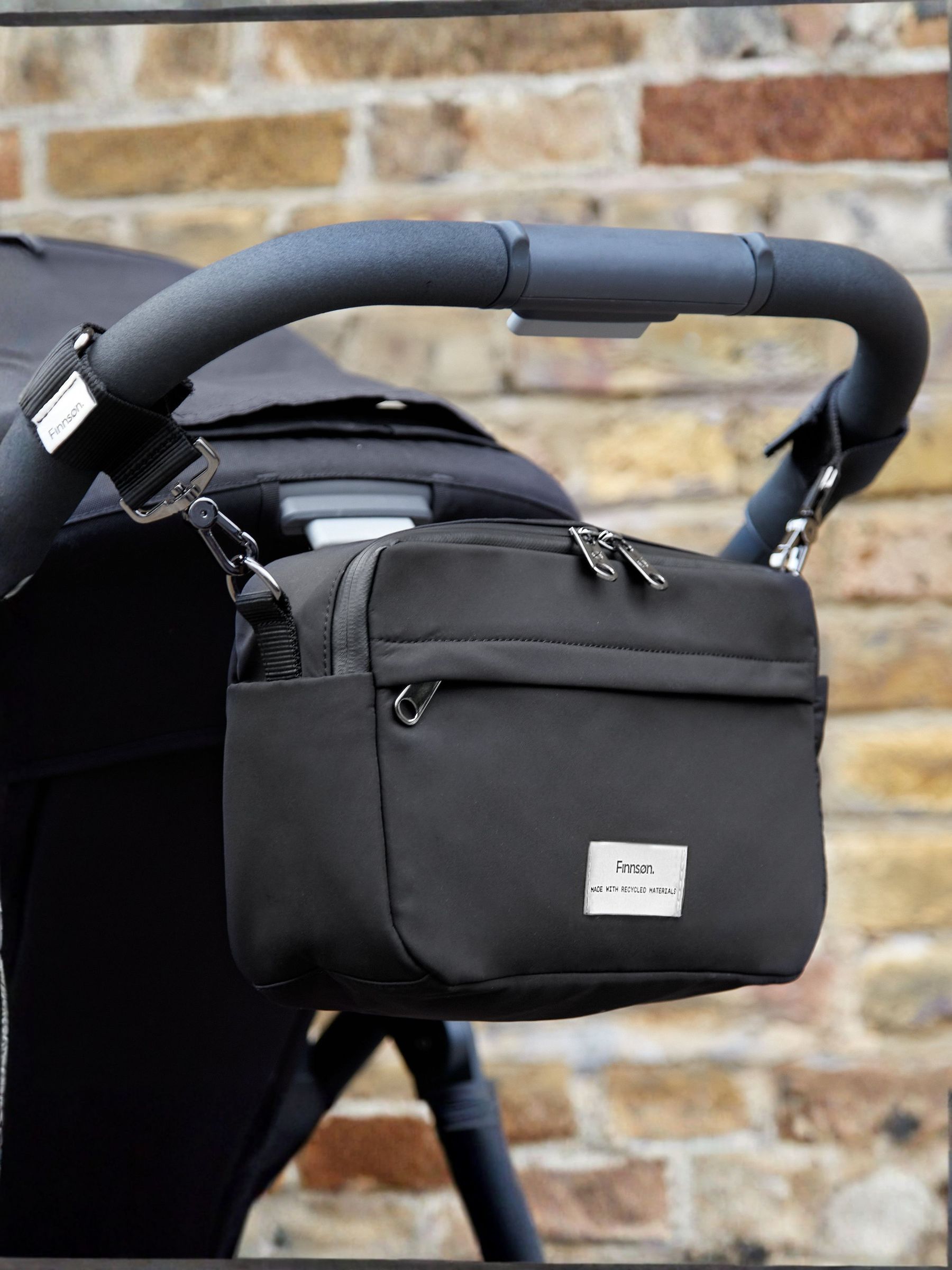 Finnson Black Frida Stroller Organiser With Stroller Clips - Image 2 of 6