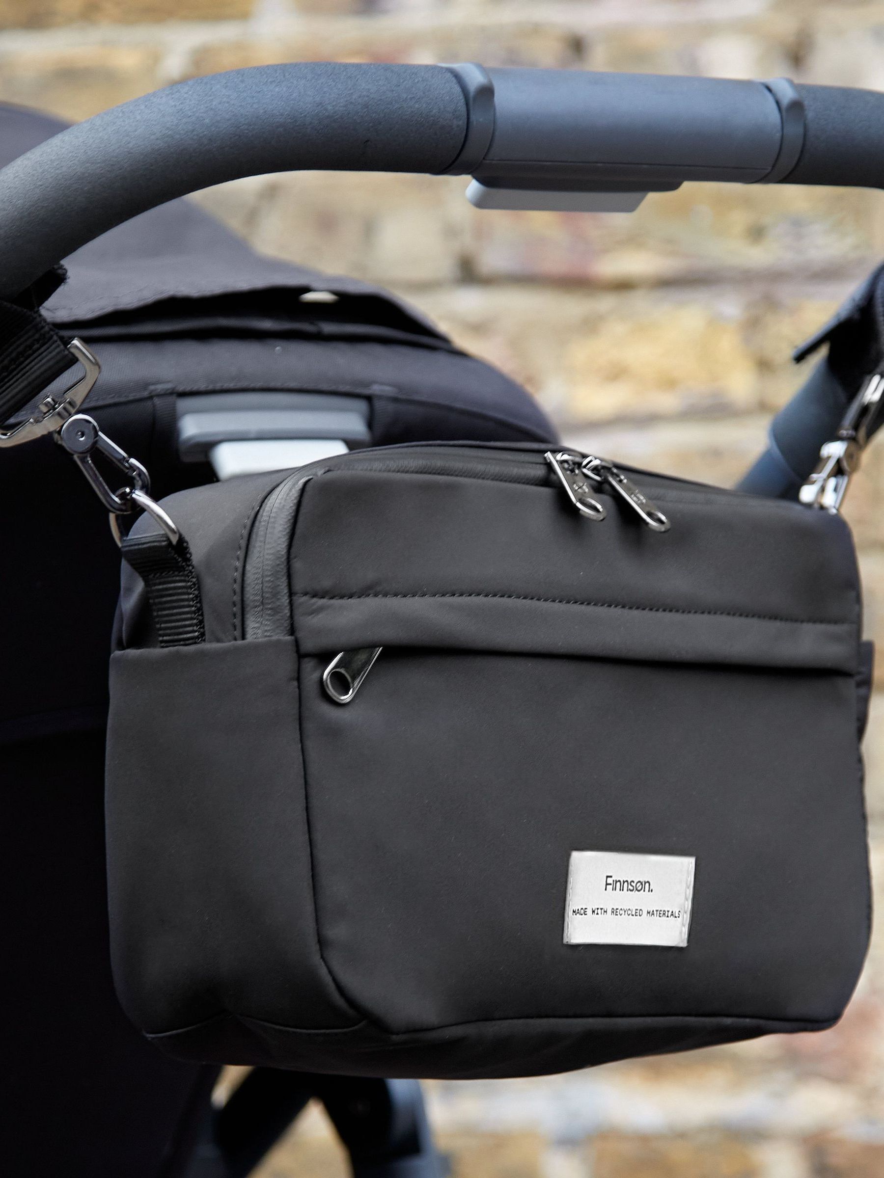 Finnson Black Frida Stroller Organiser With Stroller Clips - Image 3 of 6