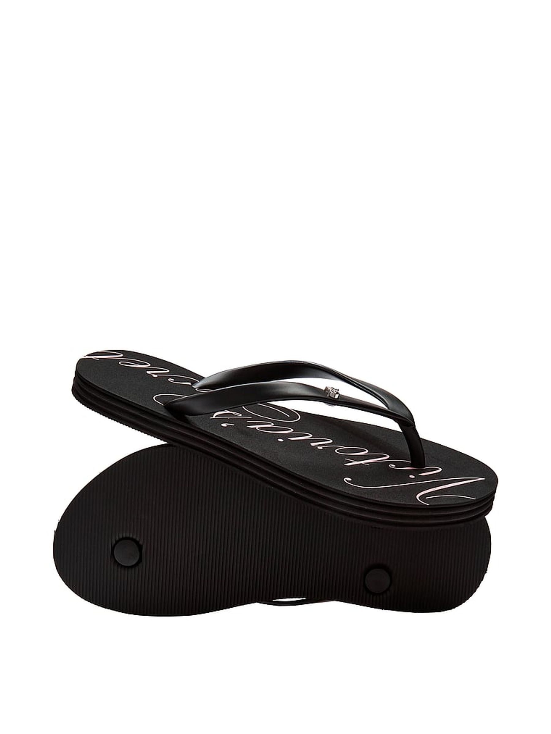 Black Flip Flops - Image 2 of 2