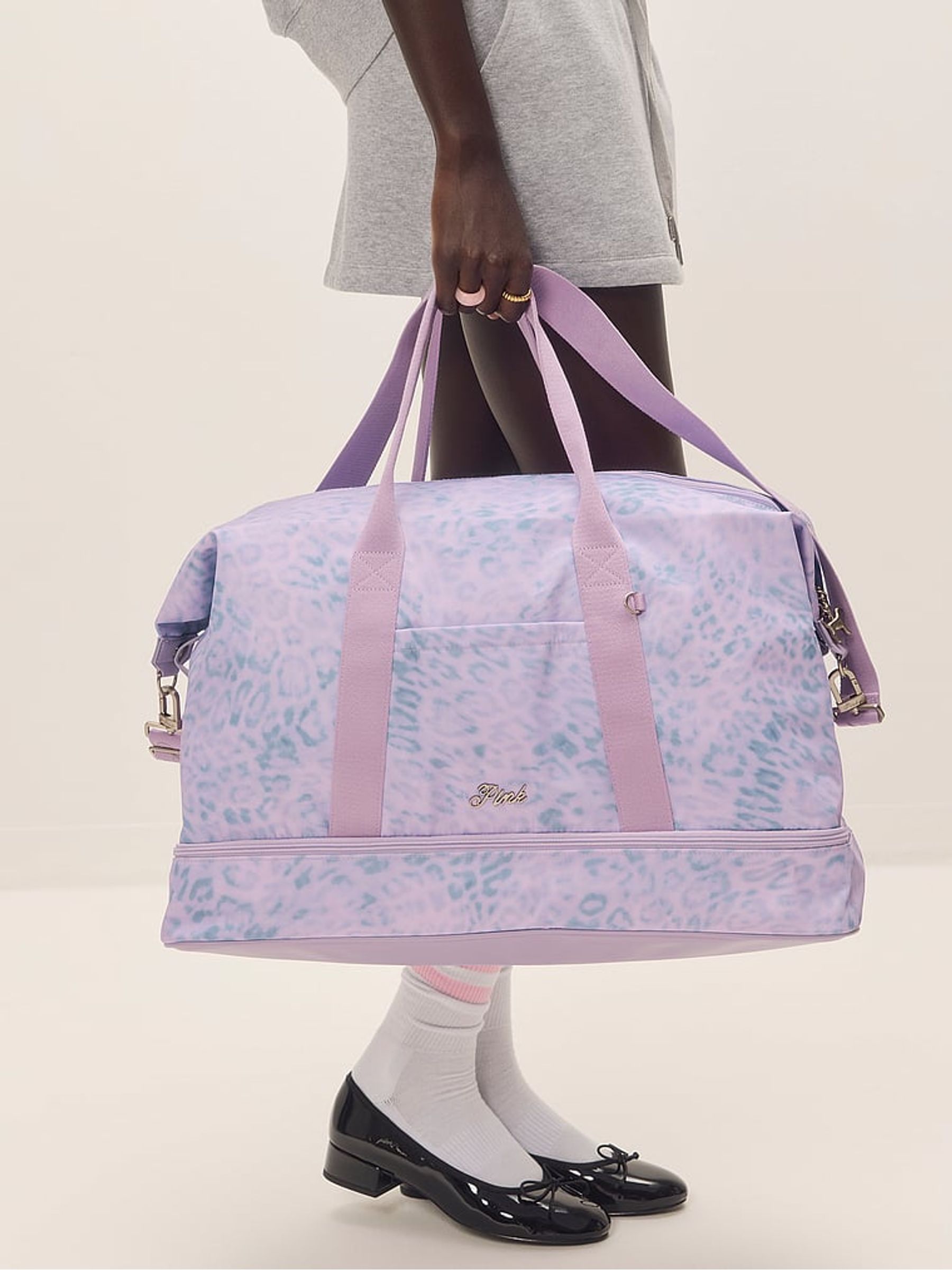 Purple Leopard Weekender Duffle Bag - Image 1 of 4