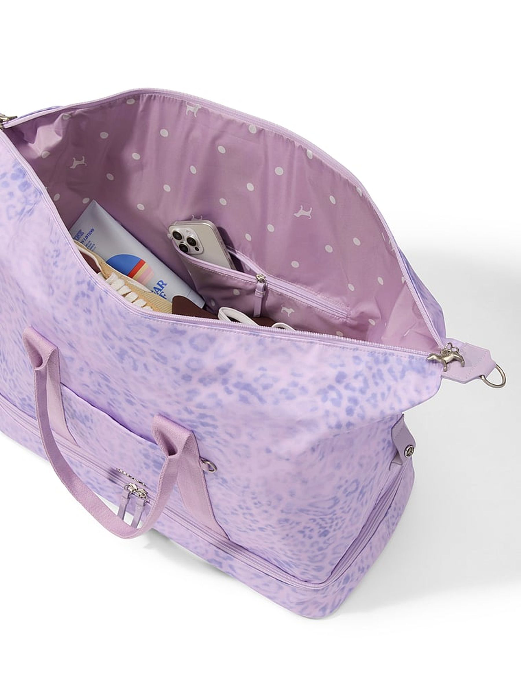 Purple Leopard Weekender Duffle Bag - Image 2 of 4