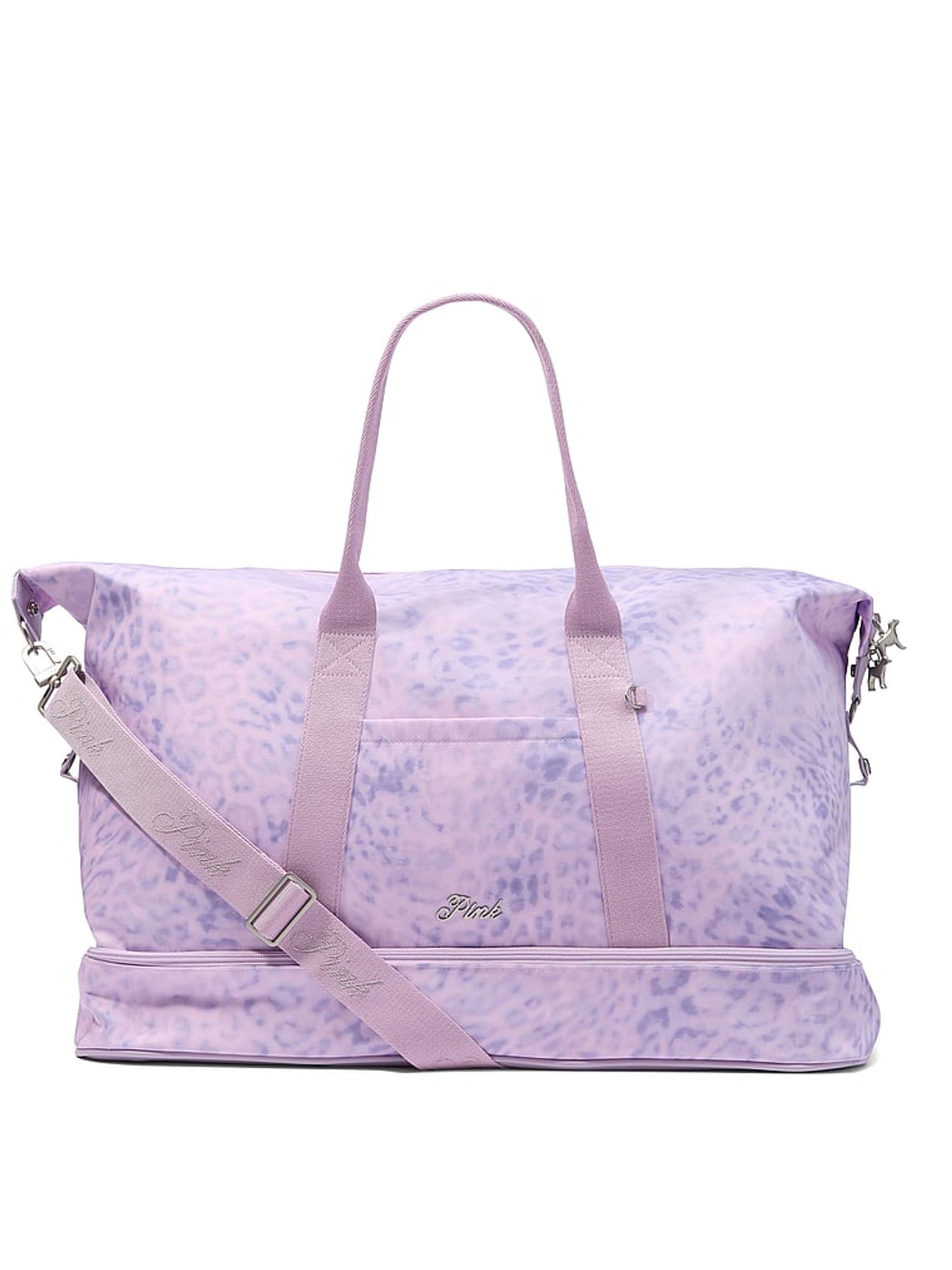 Purple Leopard Weekender Duffle Bag - Image 3 of 4
