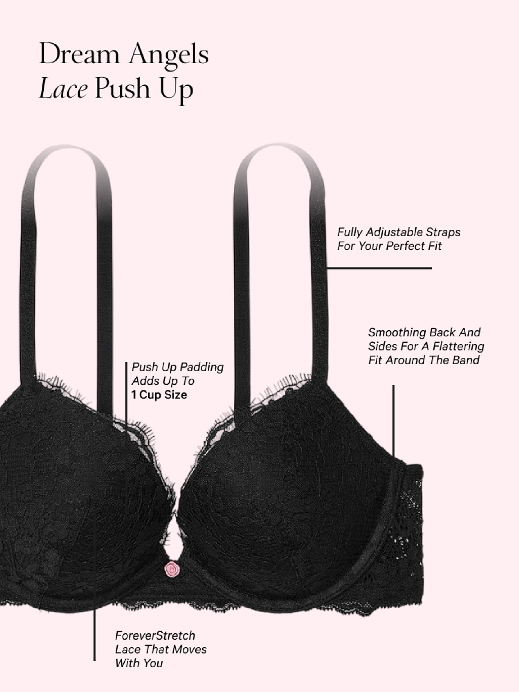 Bliss Blue Push Up Lace Bra - Image 3 of 3