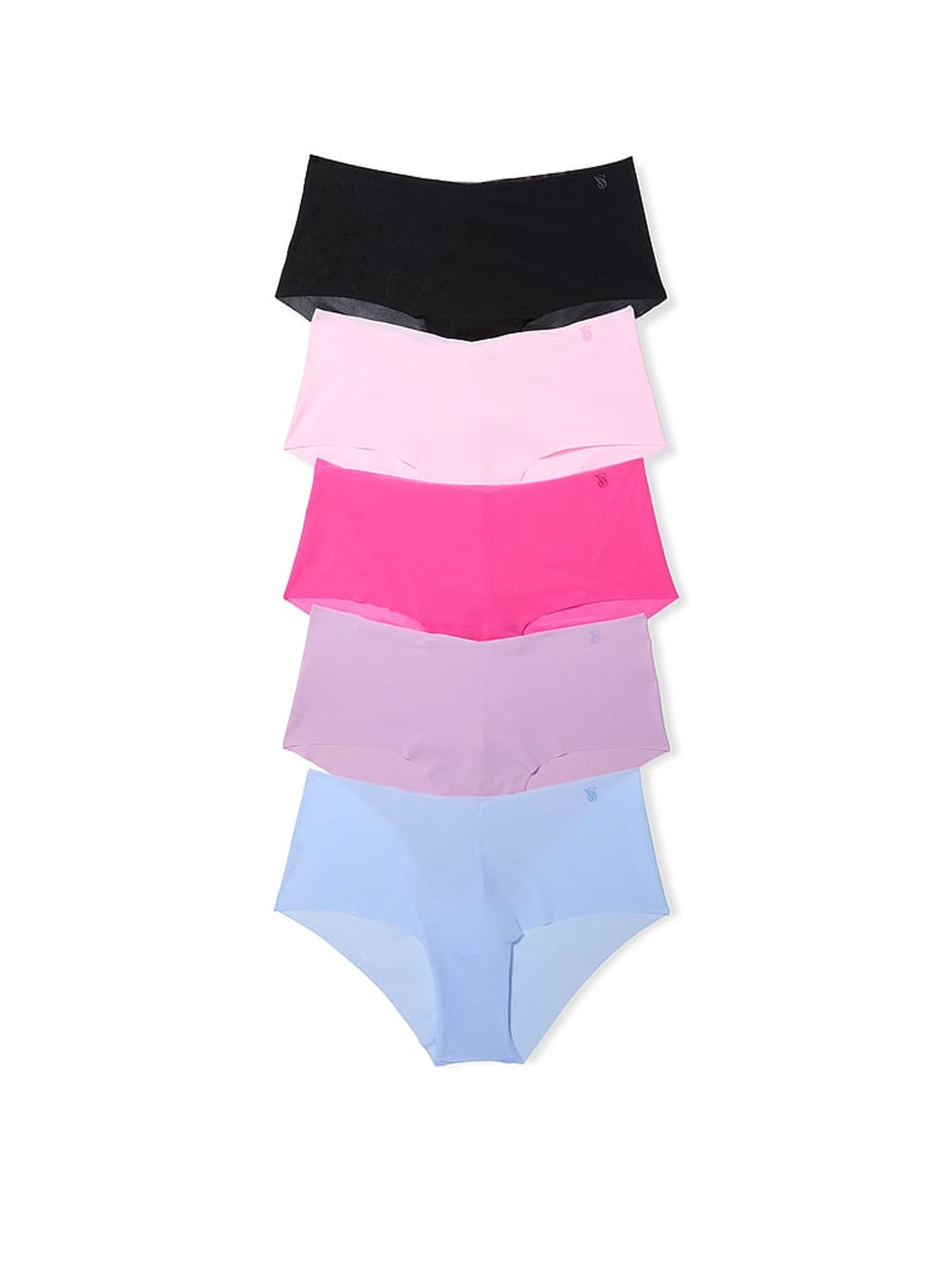 Black/Pink/Purple/Blue Cheeky 5 Pack Knickers - Image 1 of 1
