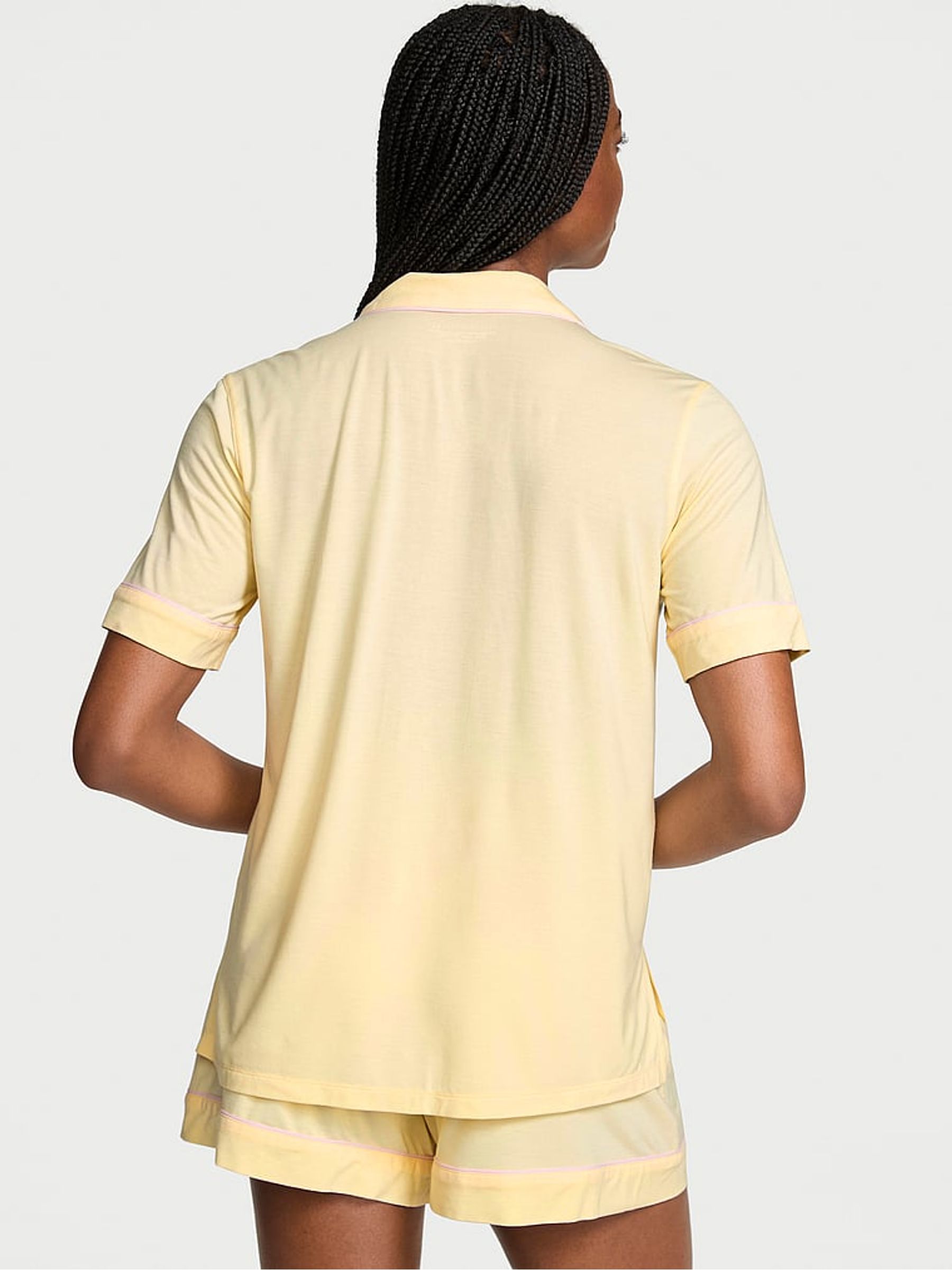 Sunny Honey Yellow Modal Short Pyjamas Set - Image 2 of 2