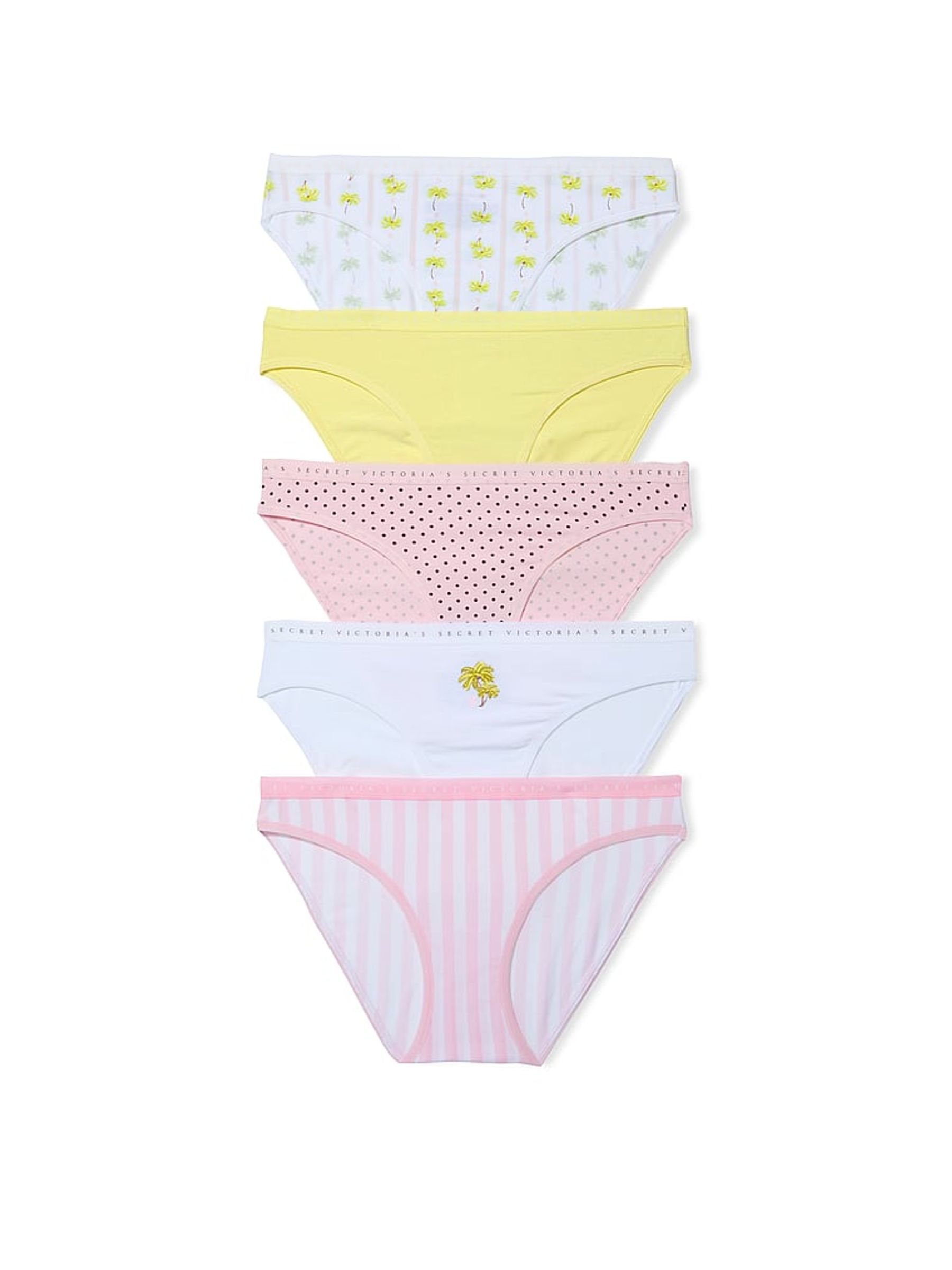 Blue/Yellow/Pink Bikini 5 Pack Knickers - Image 1 of 1