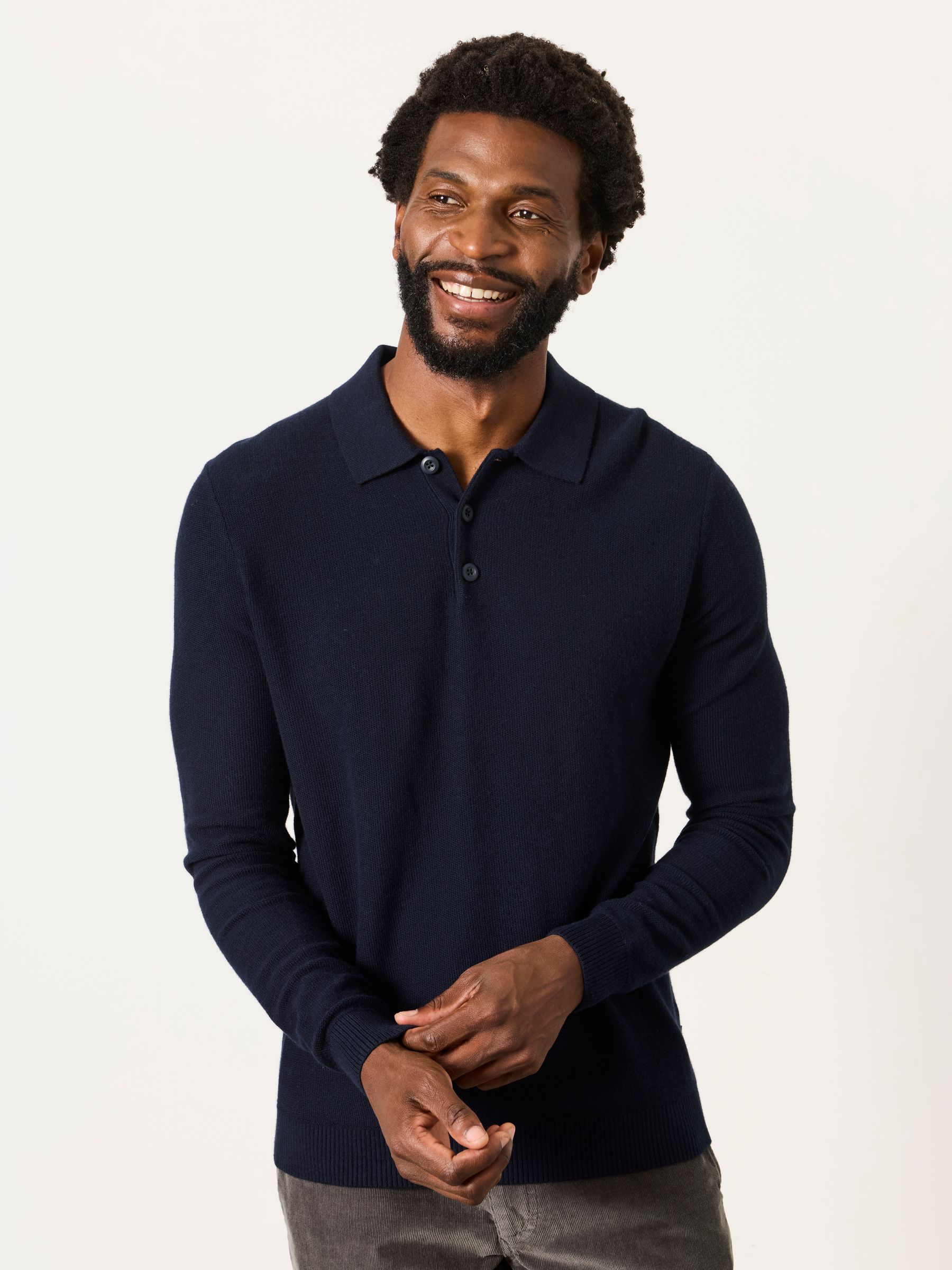 Rye Navy Knitted Long Sleeve Jumper - Image 1 of 6