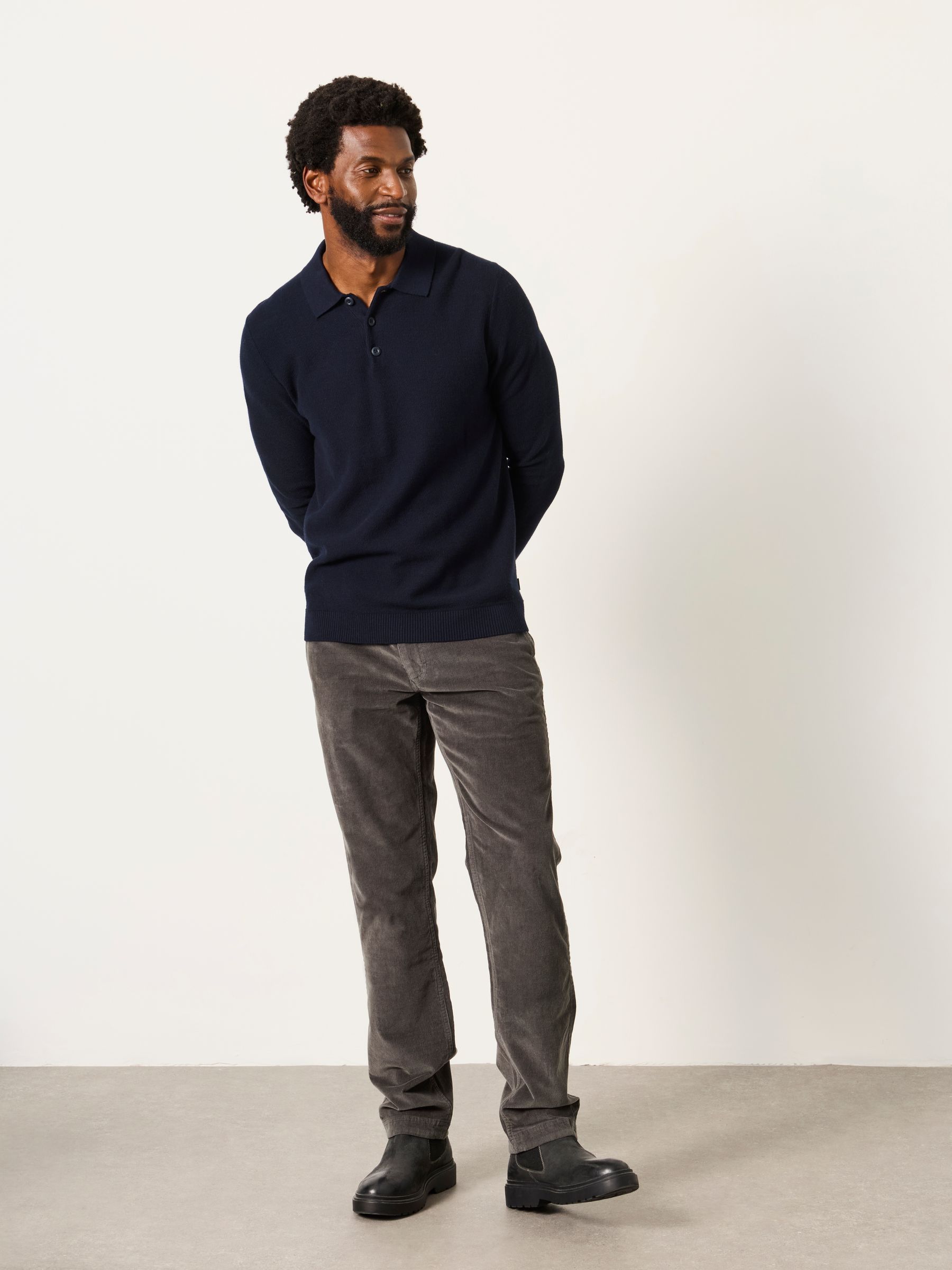 Rye Navy Knitted Long Sleeve Jumper - Image 3 of 6