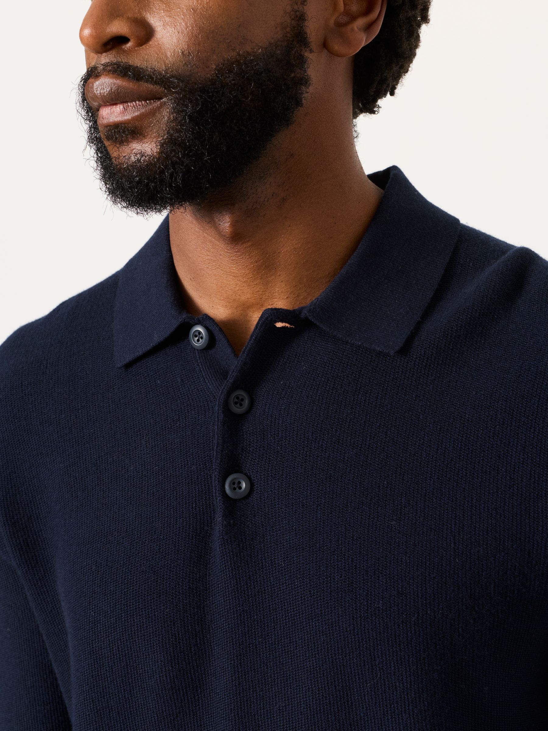 Rye Navy Knitted Long Sleeve Jumper - Image 5 of 6