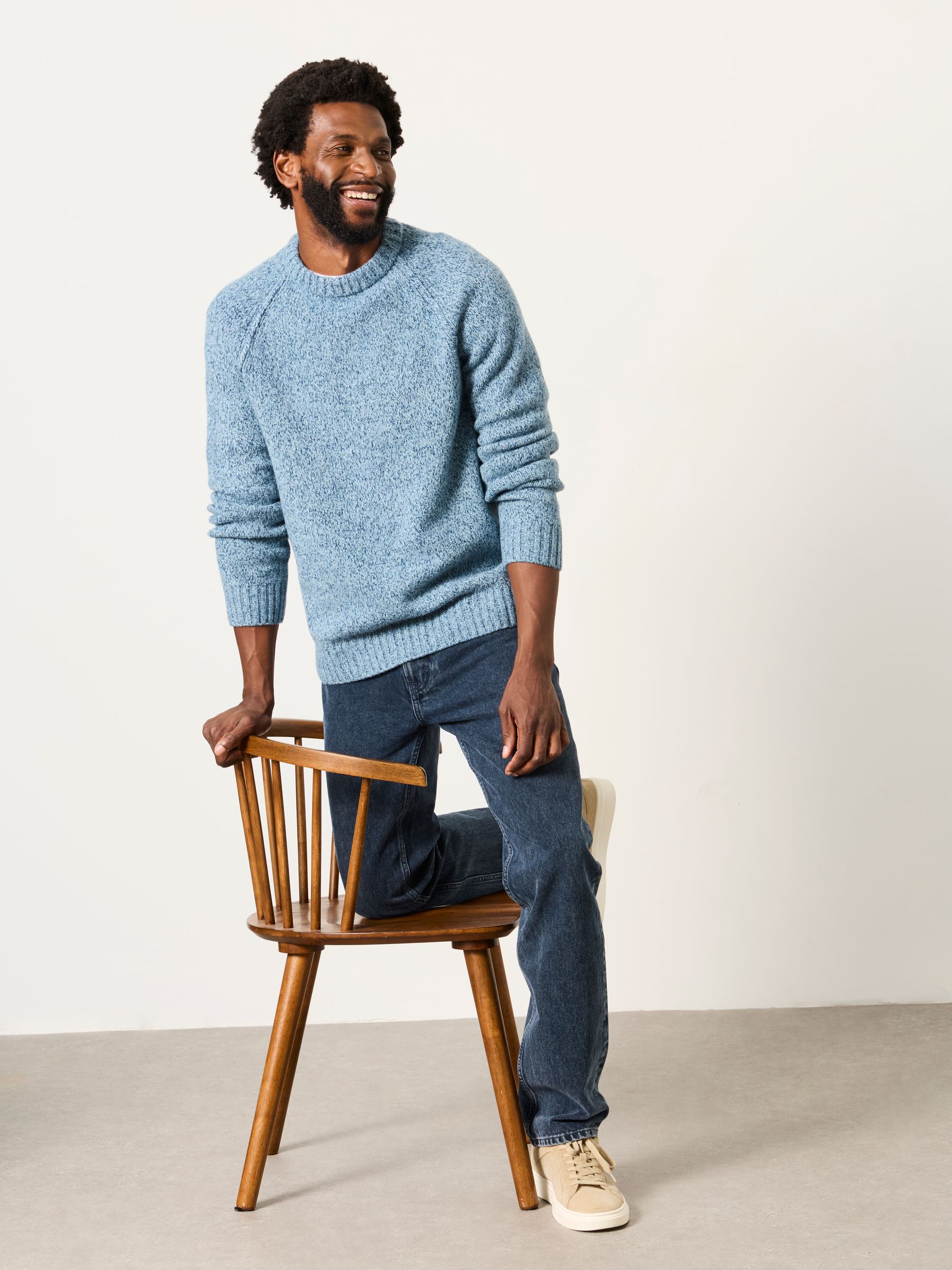 Deanston Light Blue Crew Neck Jumper - Image 4 of 6