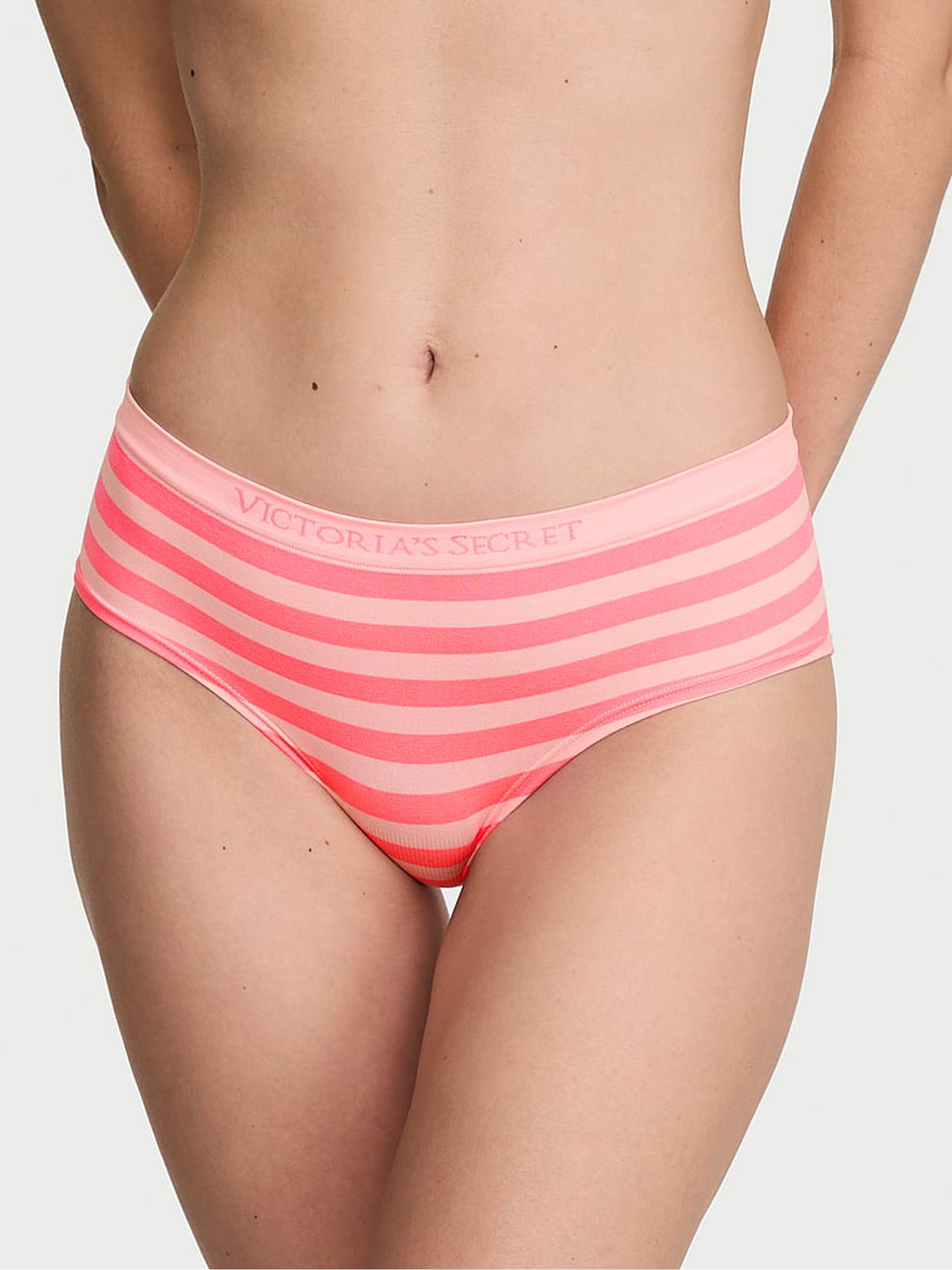 Pink Highlighter Hipster Stripe Knickers - Image 1 of 2