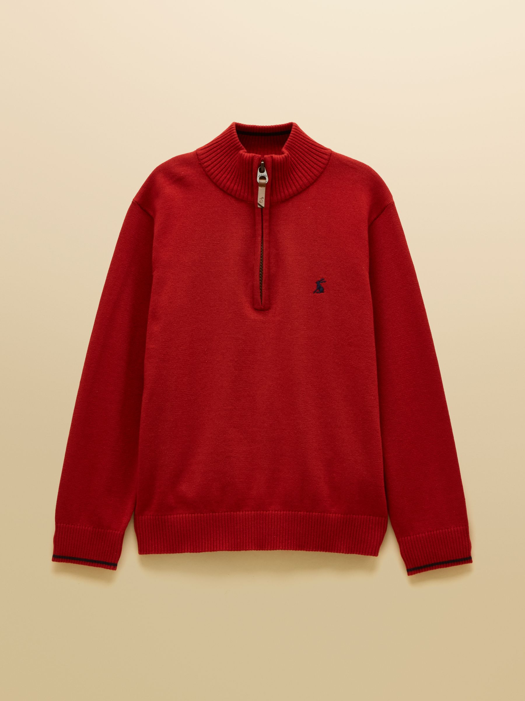 Boys' Hillside Burnt Orange Knit Quarter Zip Jumper - Image 1 of 4 Boys' Hillside Burnt Orange Knit Quarter Zip Jumper - Image 1 of 4