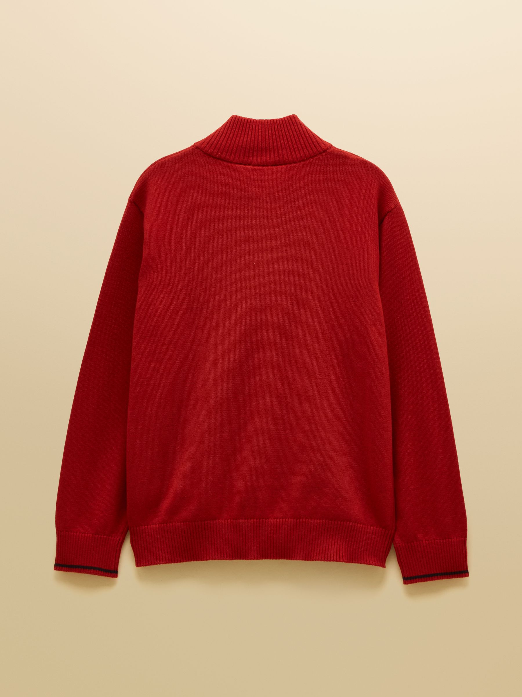 Boys' Hillside Burnt Orange Knit Quarter Zip Jumper - Image 2 of 4 Boys' Hillside Burnt Orange Knit Quarter Zip Jumper - Image 2 of 4