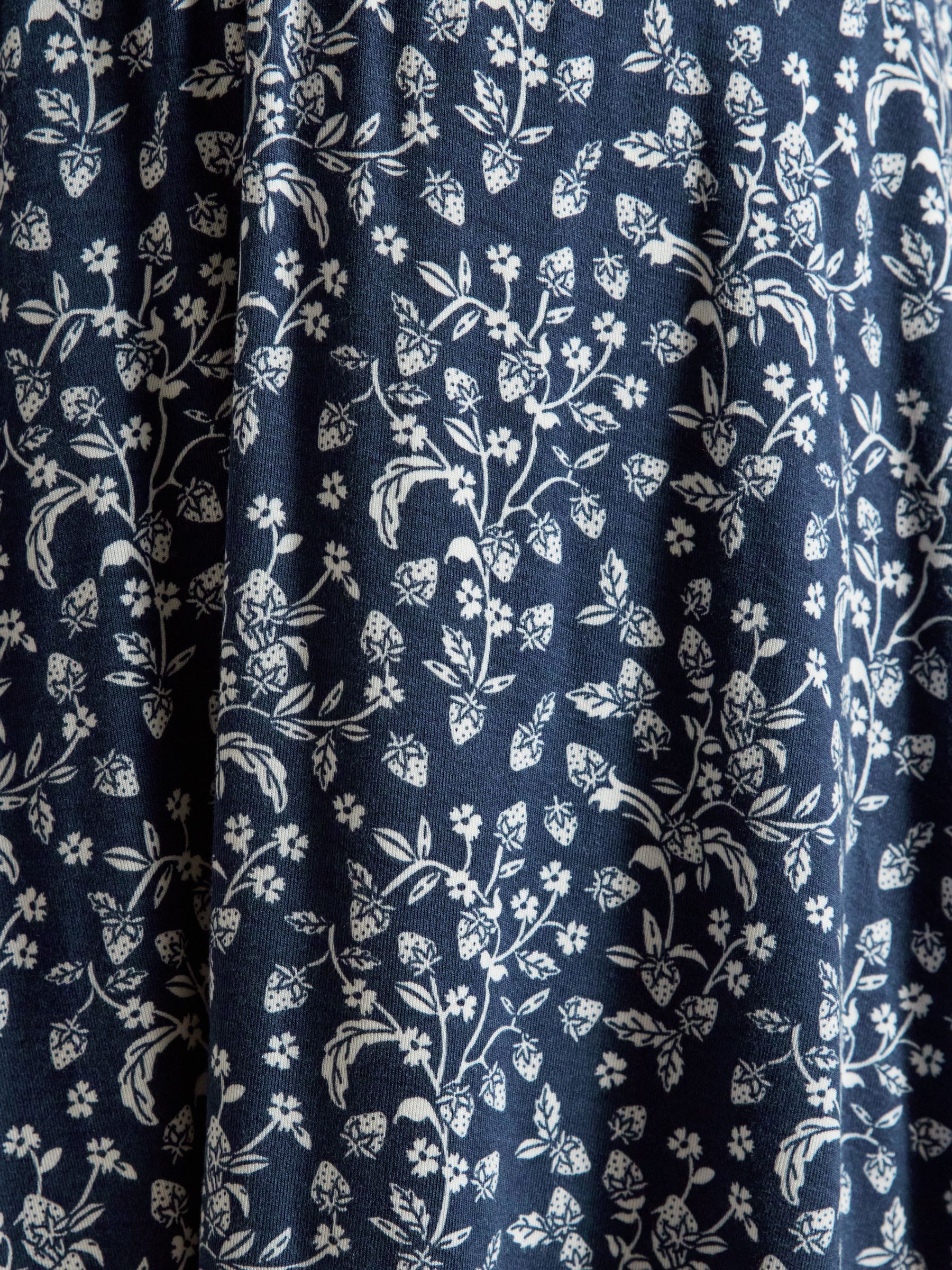 Nia Navy Gathered Jersey Short Skirt - Image 6 of 8