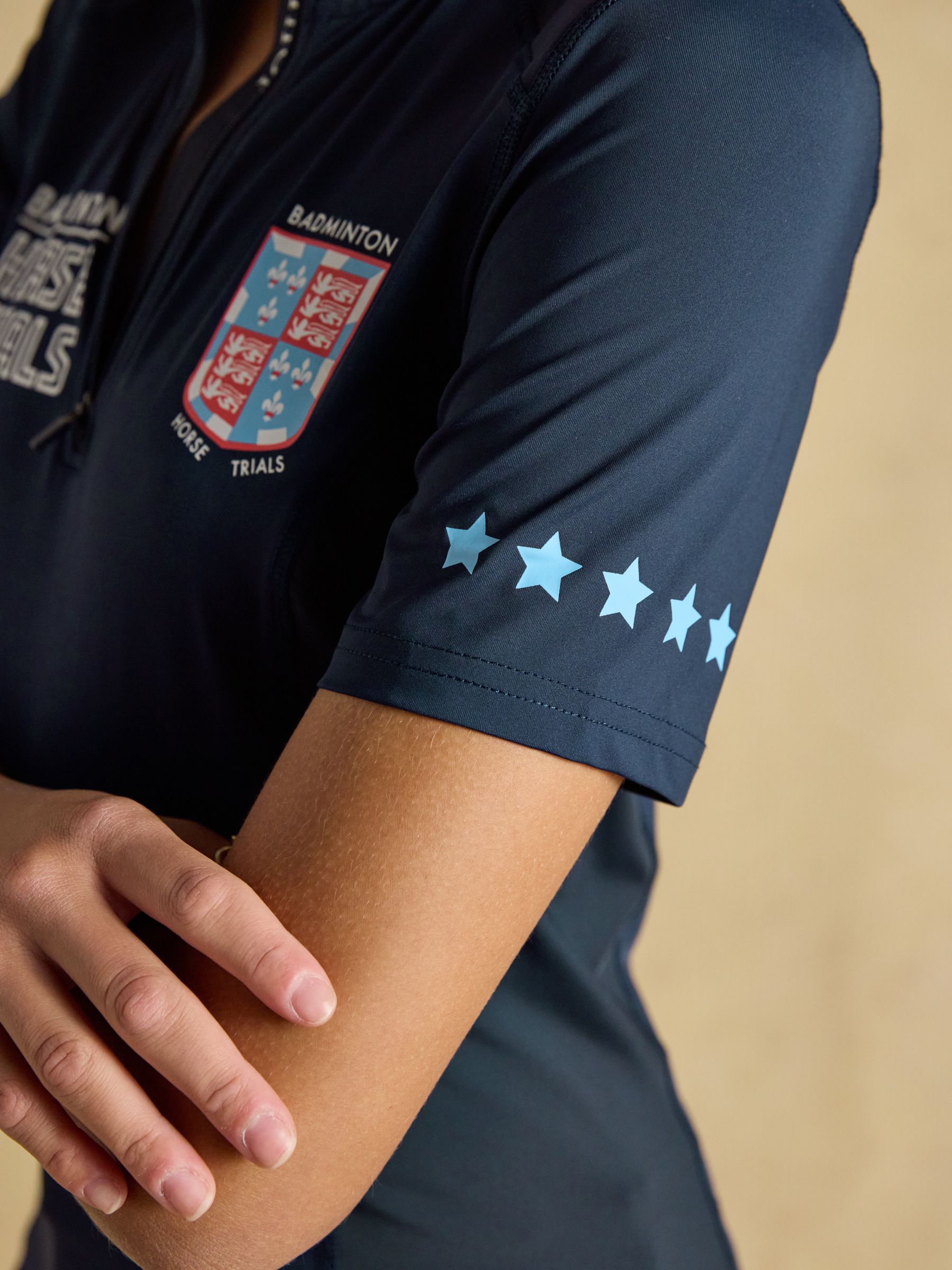 Navy Official Badminton Horse Trials 1/4 Zip Active Top - Image 5 of 8