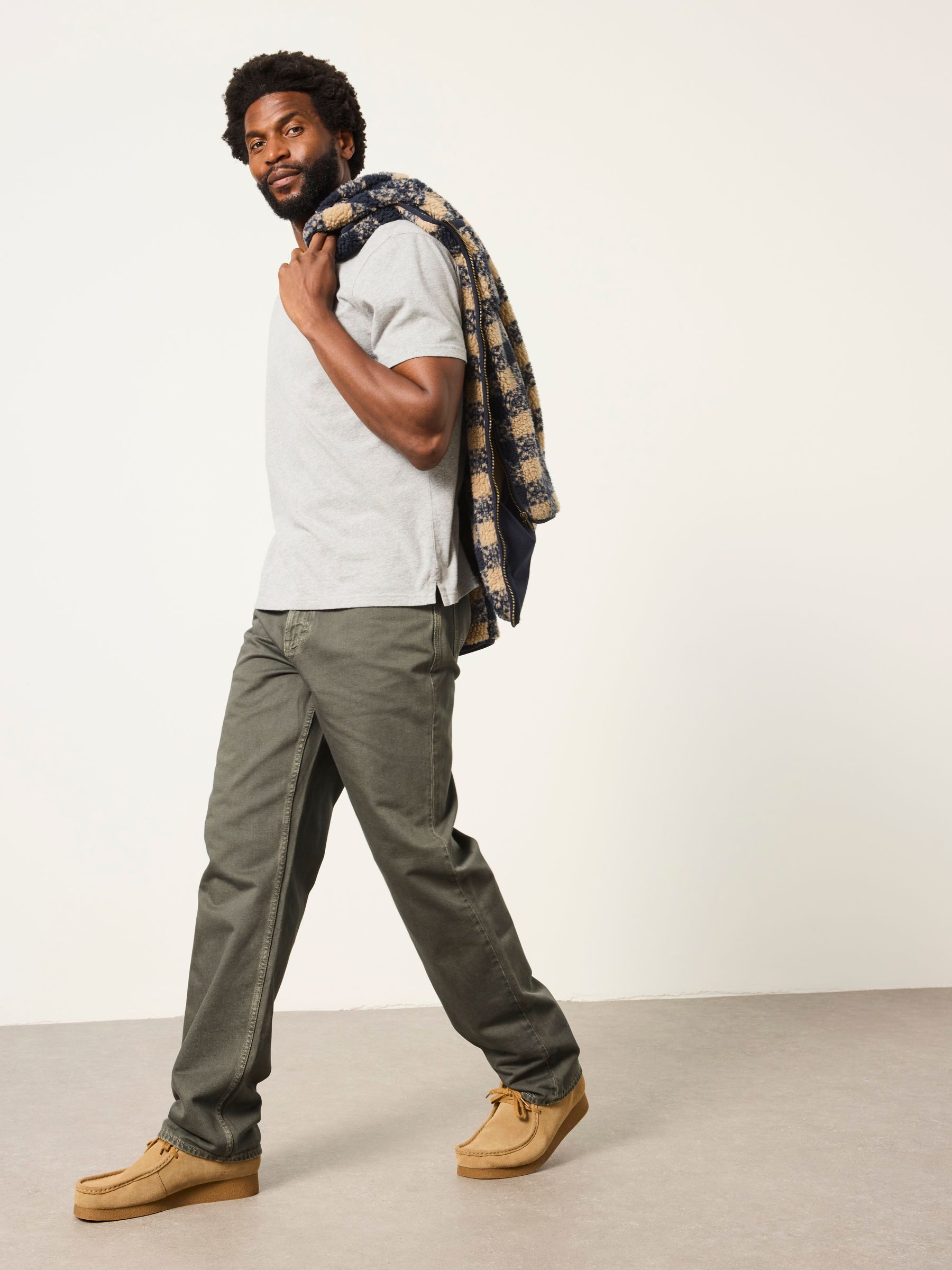 Dark Green Relaxed Straight Fit Jeans - Image 5 of 6