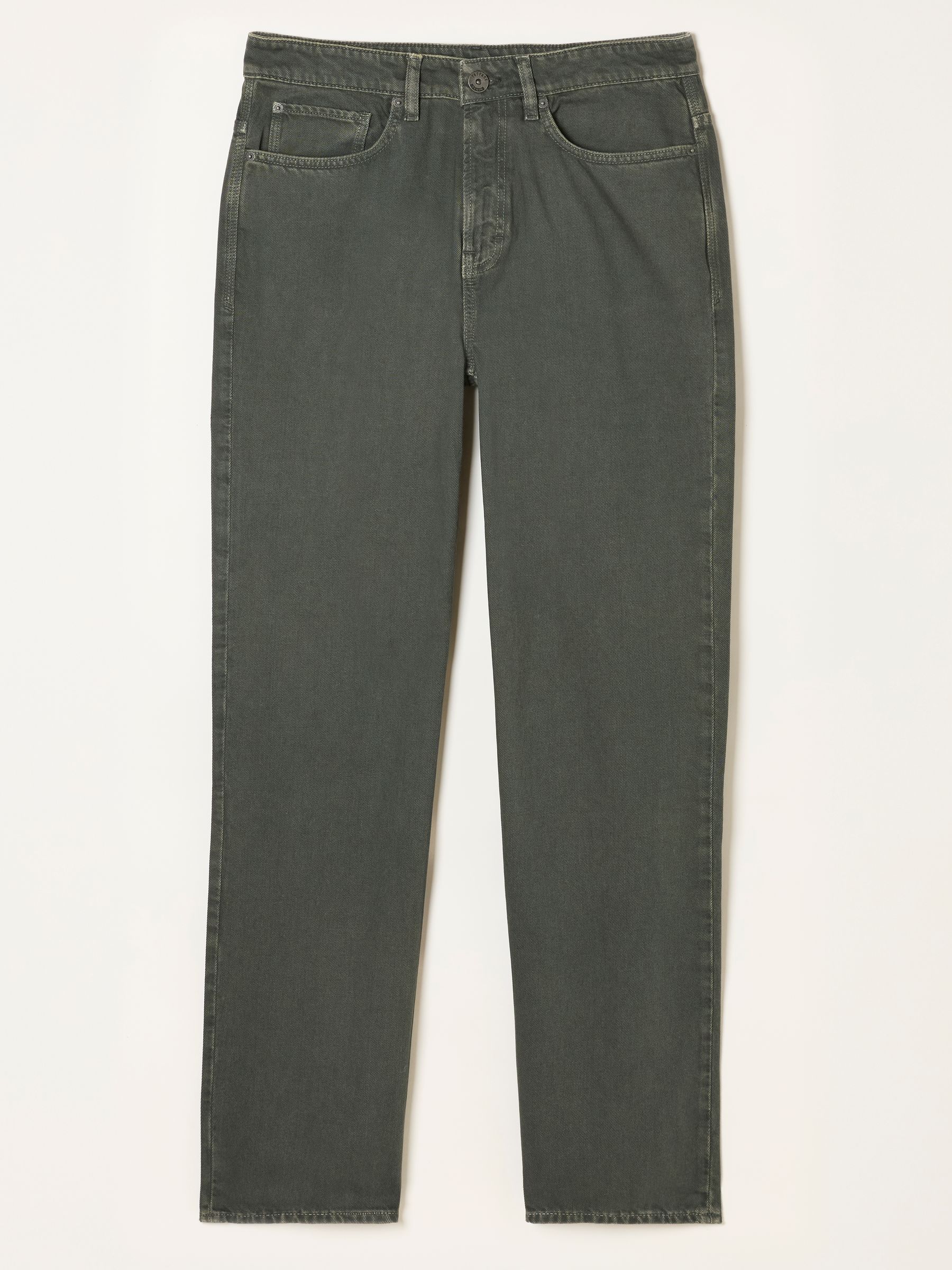 Dark Green Relaxed Straight Fit Jeans - Image 6 of 6