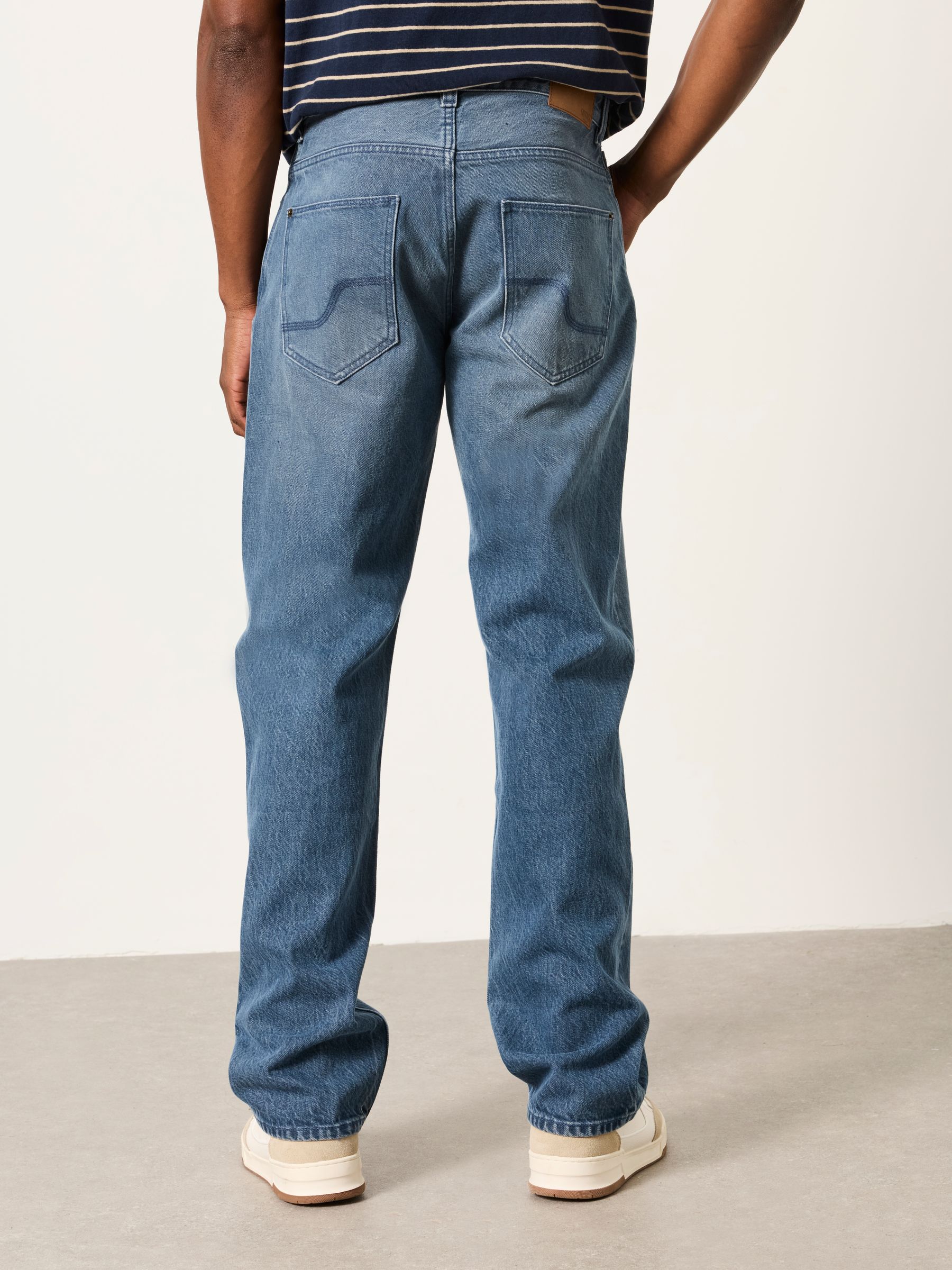 Mid Blue Relaxed Straight Fit Jeans - Image 2 of 4