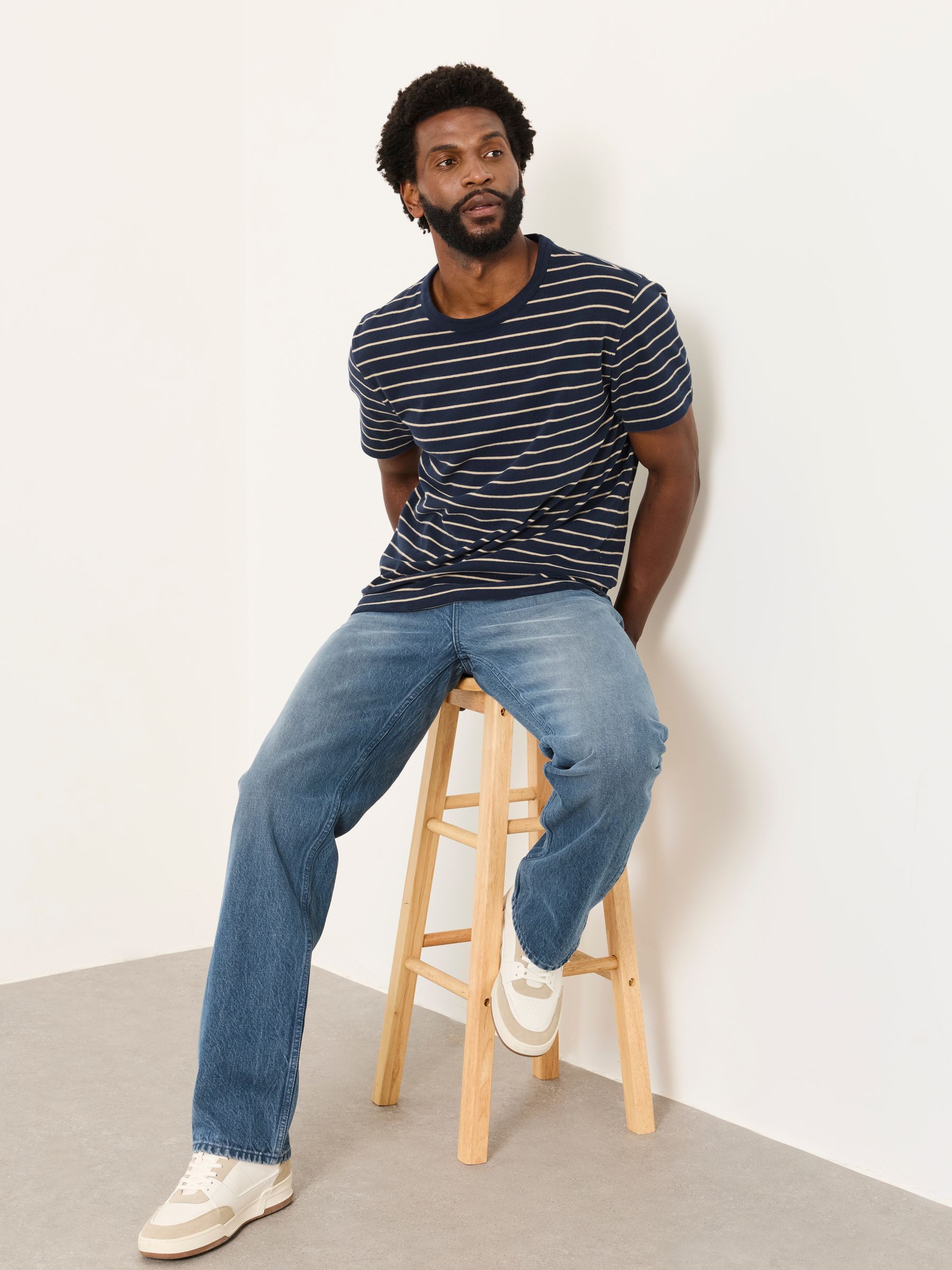 Mid Blue Relaxed Straight Fit Jeans - Image 3 of 4