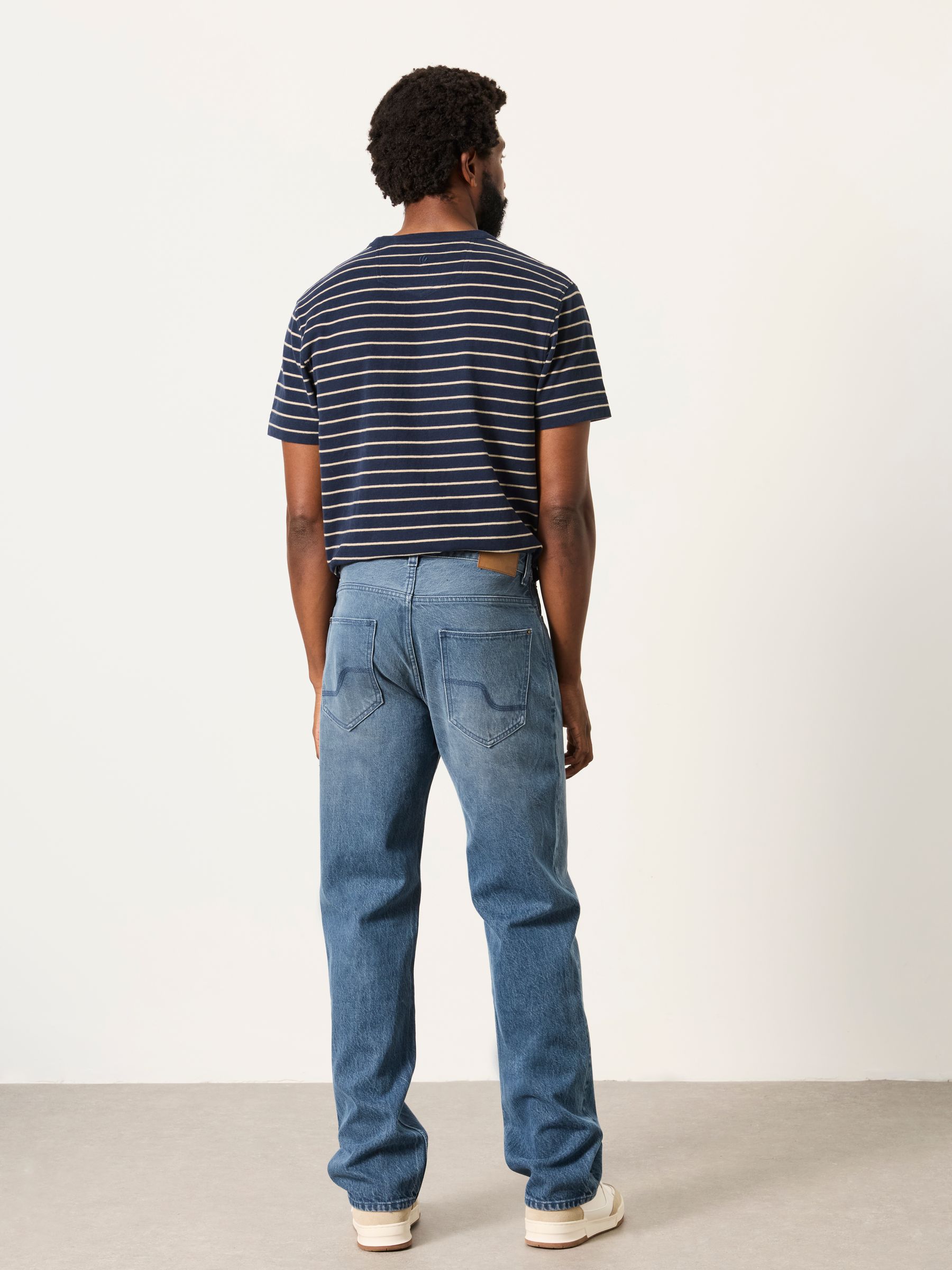 Mid Blue Relaxed Straight Fit Jeans - Image 4 of 4 Mid Blue Relaxed Straight Fit Jeans - Image 4 of 4