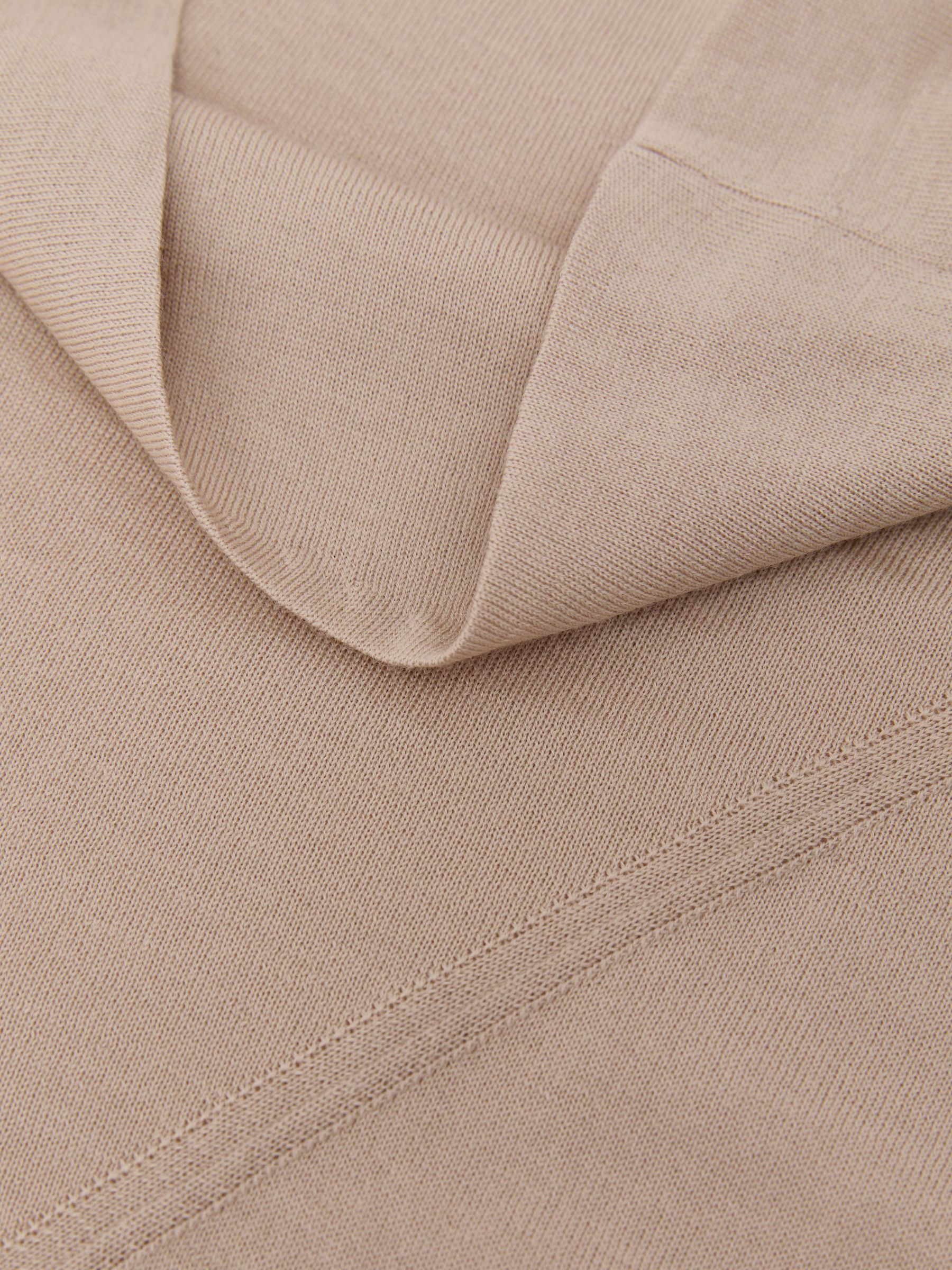 Wool Funnel-Neck Sleeveless Knit Top in Neutral - Image 6 of 6