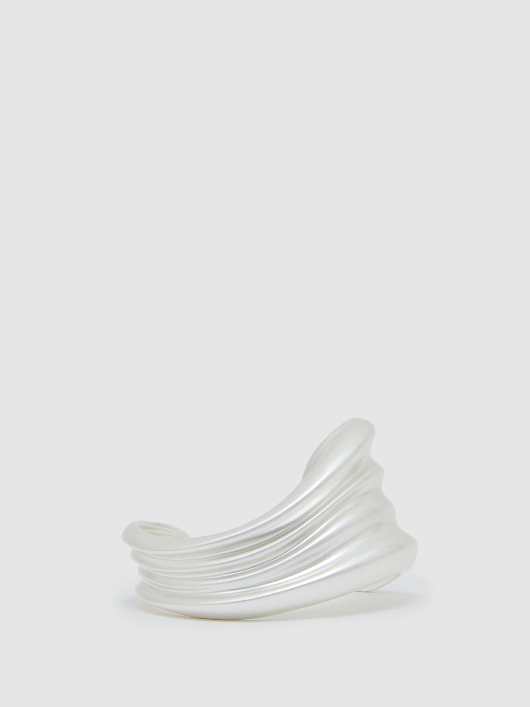Fluid Sculpted Cuff in Silver - Image 3 of 5
