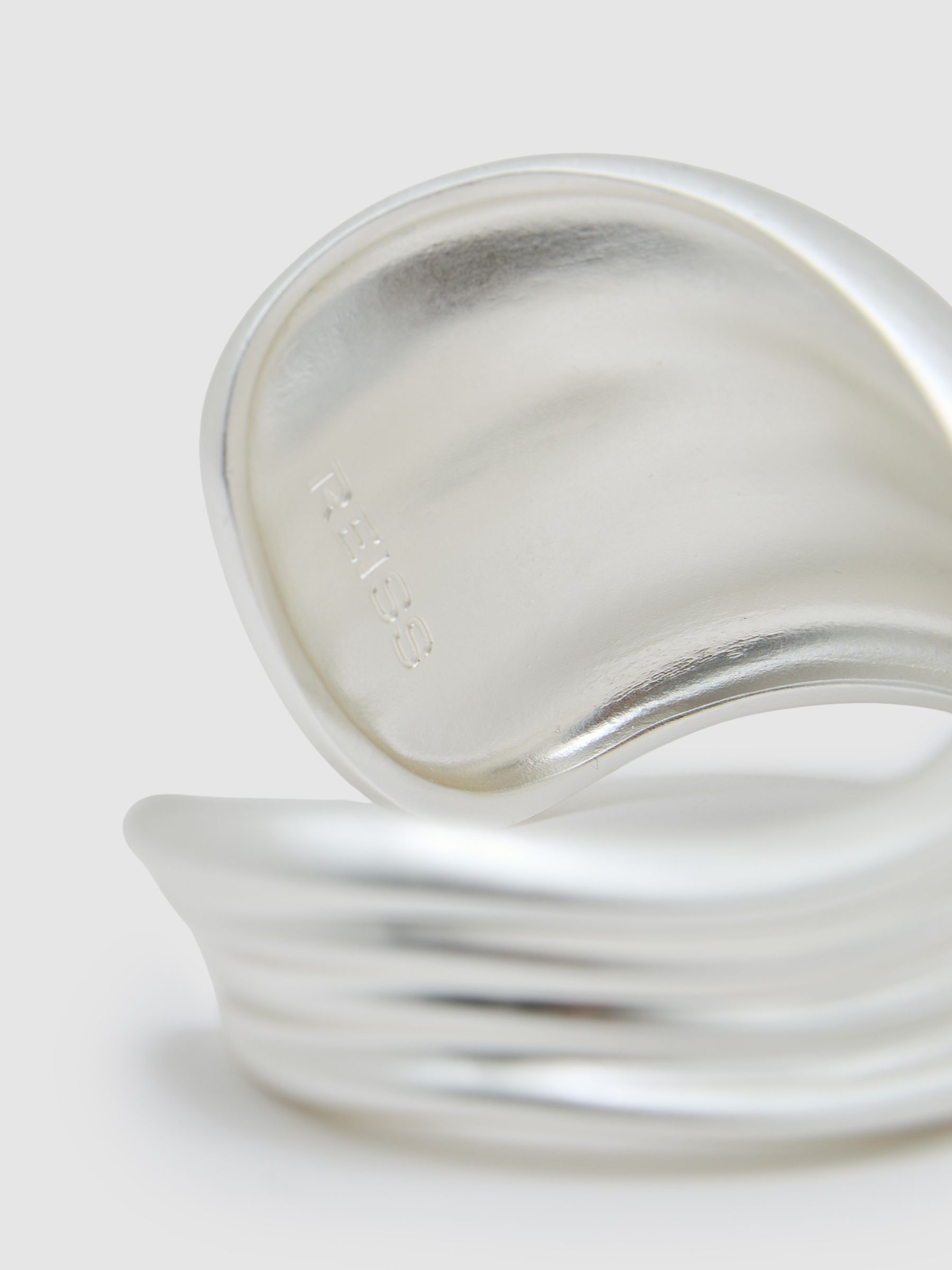 Fluid Sculpted Cuff in Silver - Image 4 of 5