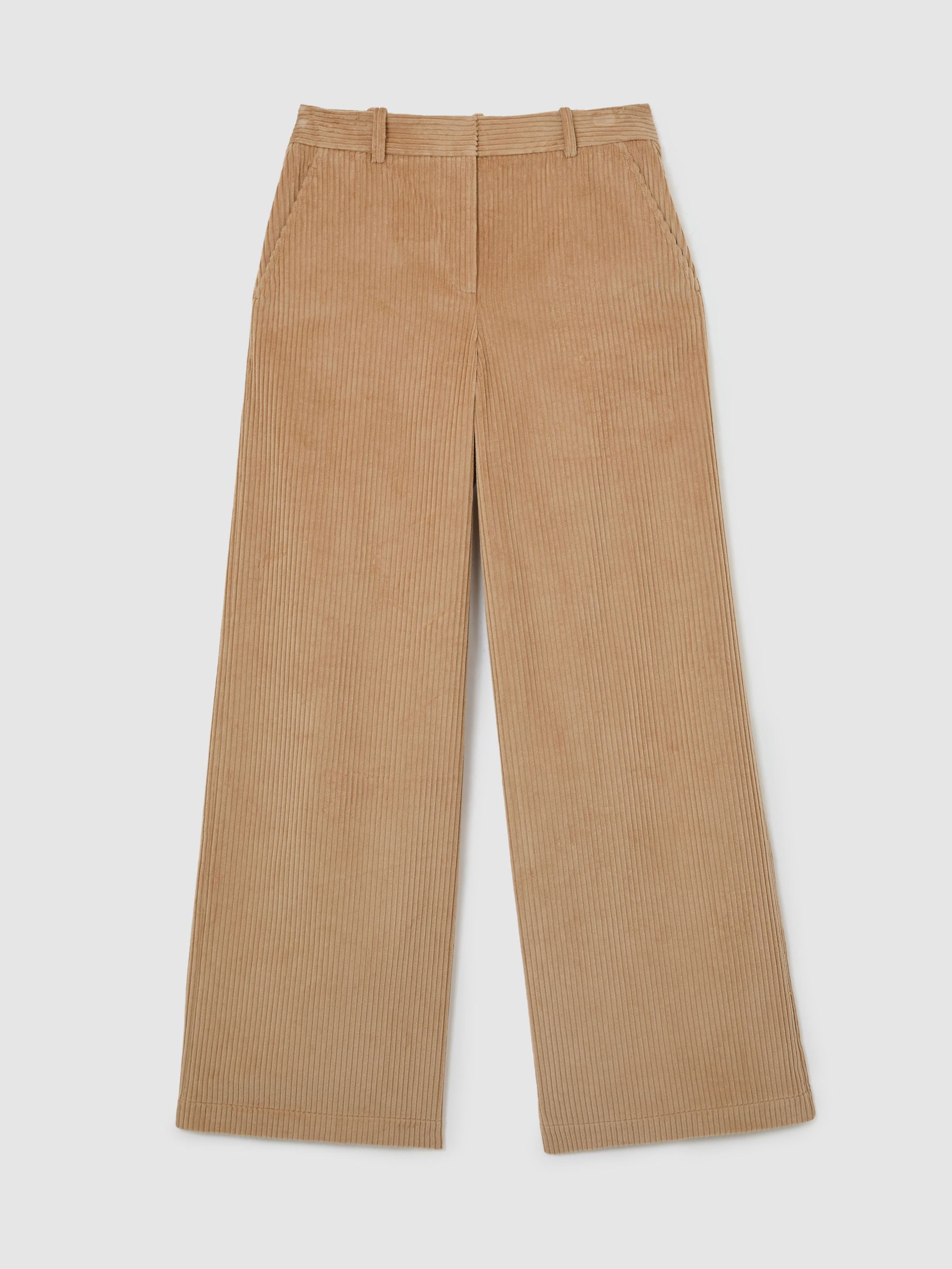 Petite Cotton Corduroy Wide-Leg Trousers in Camel - Image 2 of 8 Petite Cotton Corduroy Wide-Leg Trousers in Camel - Image 2 of 8