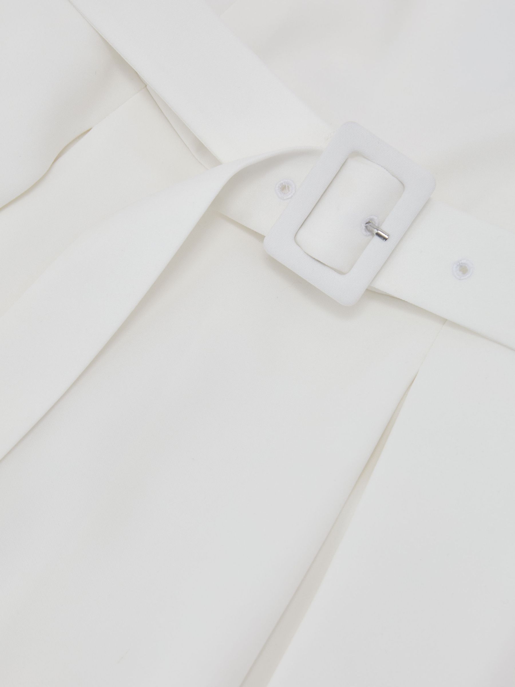 Off-Shoulder Flippy Mini Dress in Ivory - Image 6 of 6