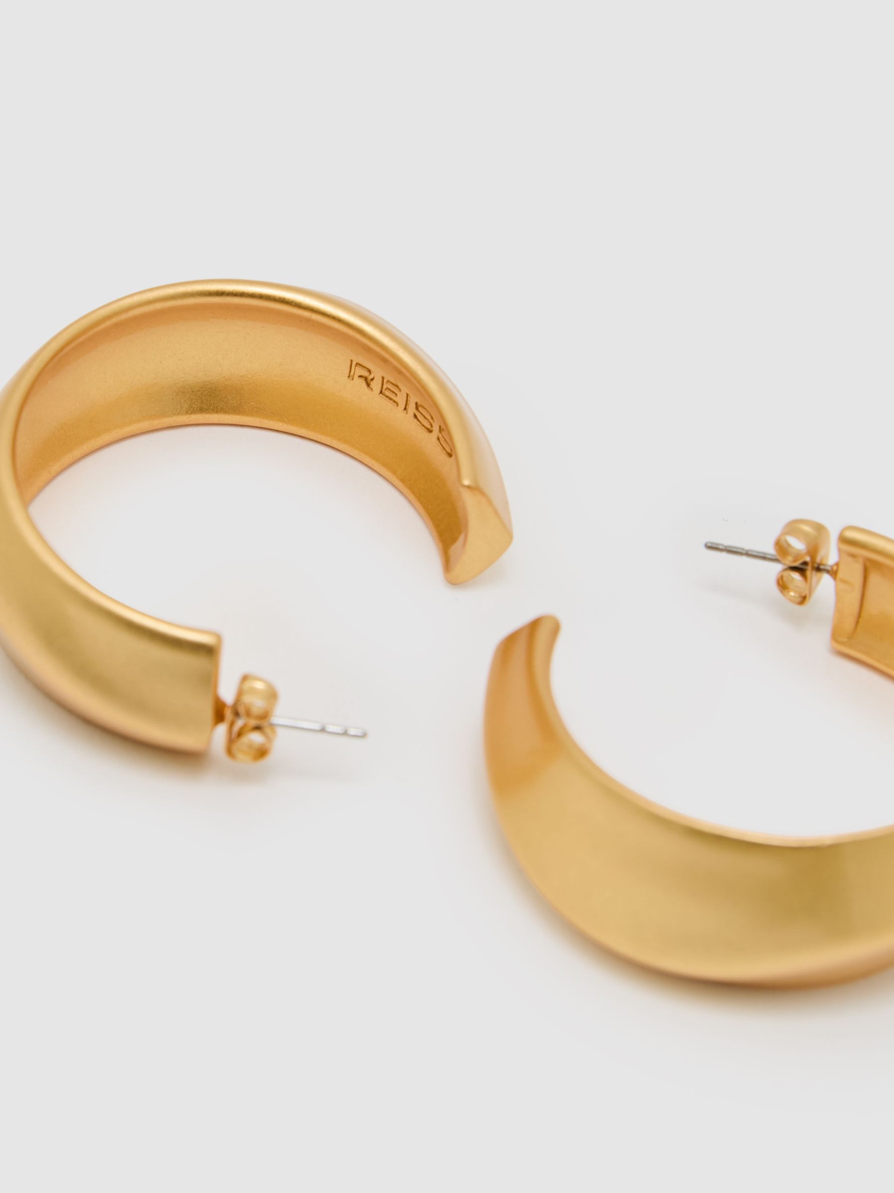 Twist Hoop Earrings in Gold - Image 3 of 4