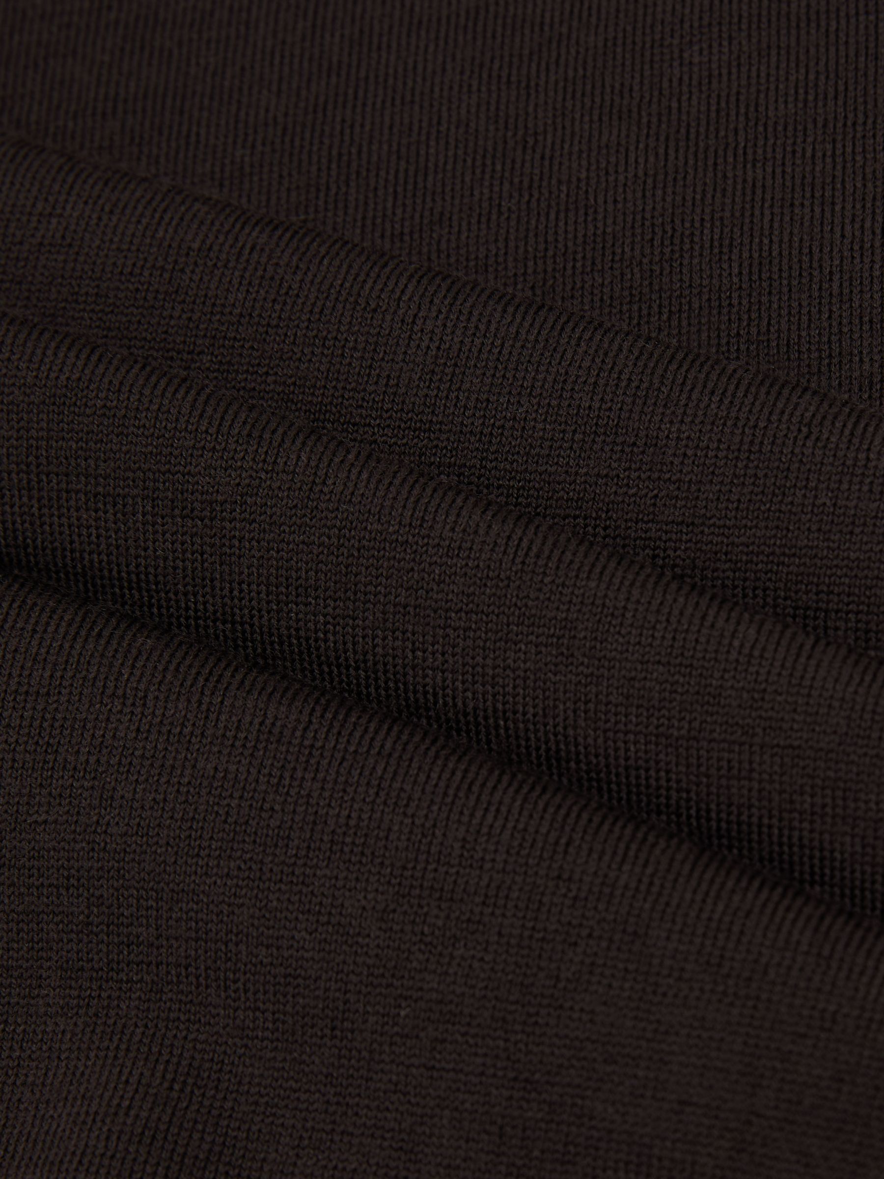 Wool Crew Neck Jumper in Dark Brown - image 4