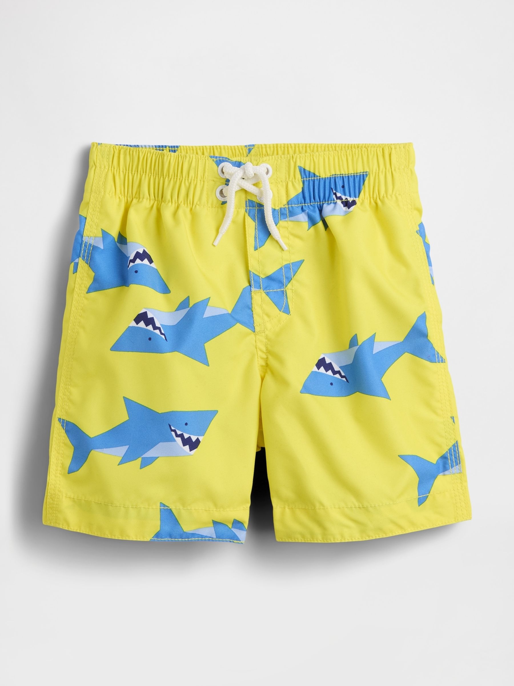 Yellow Shark Swim Trunks - Image 1 of 2