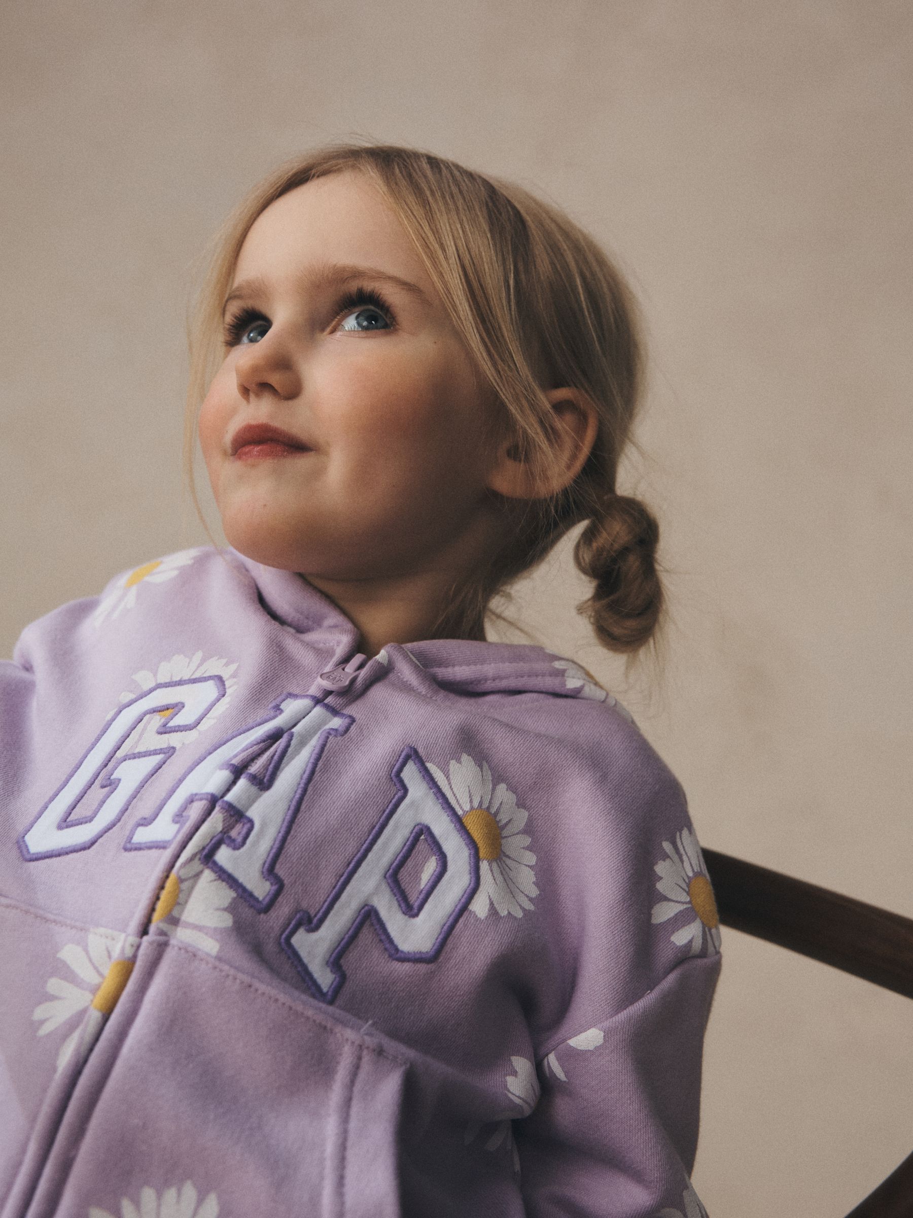 Purple Daisy Relaxed Logo French Terry Zip Hoodie - Image 4 of 7