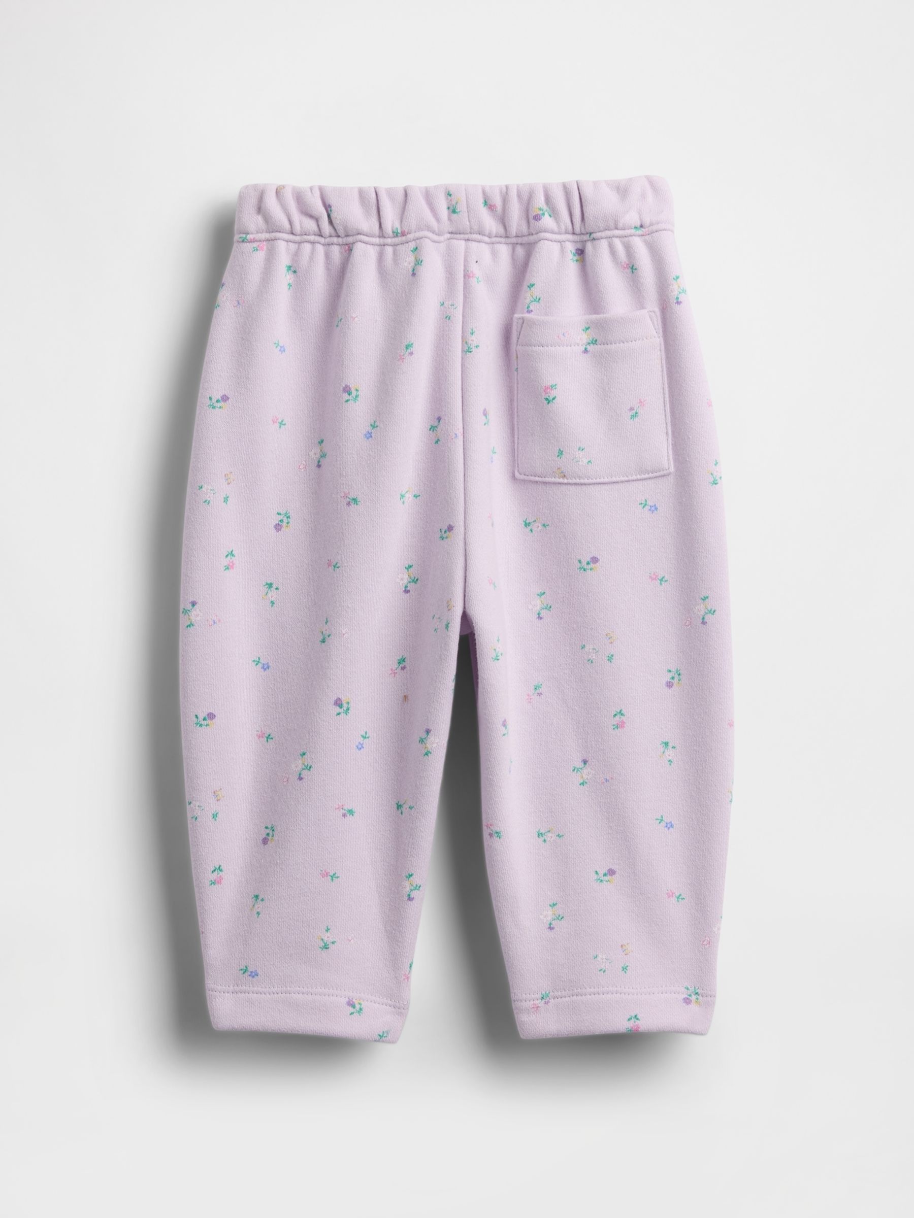 Purple Floral Vintage Soft Terry Barrel Joggers - Image 2 of 3
