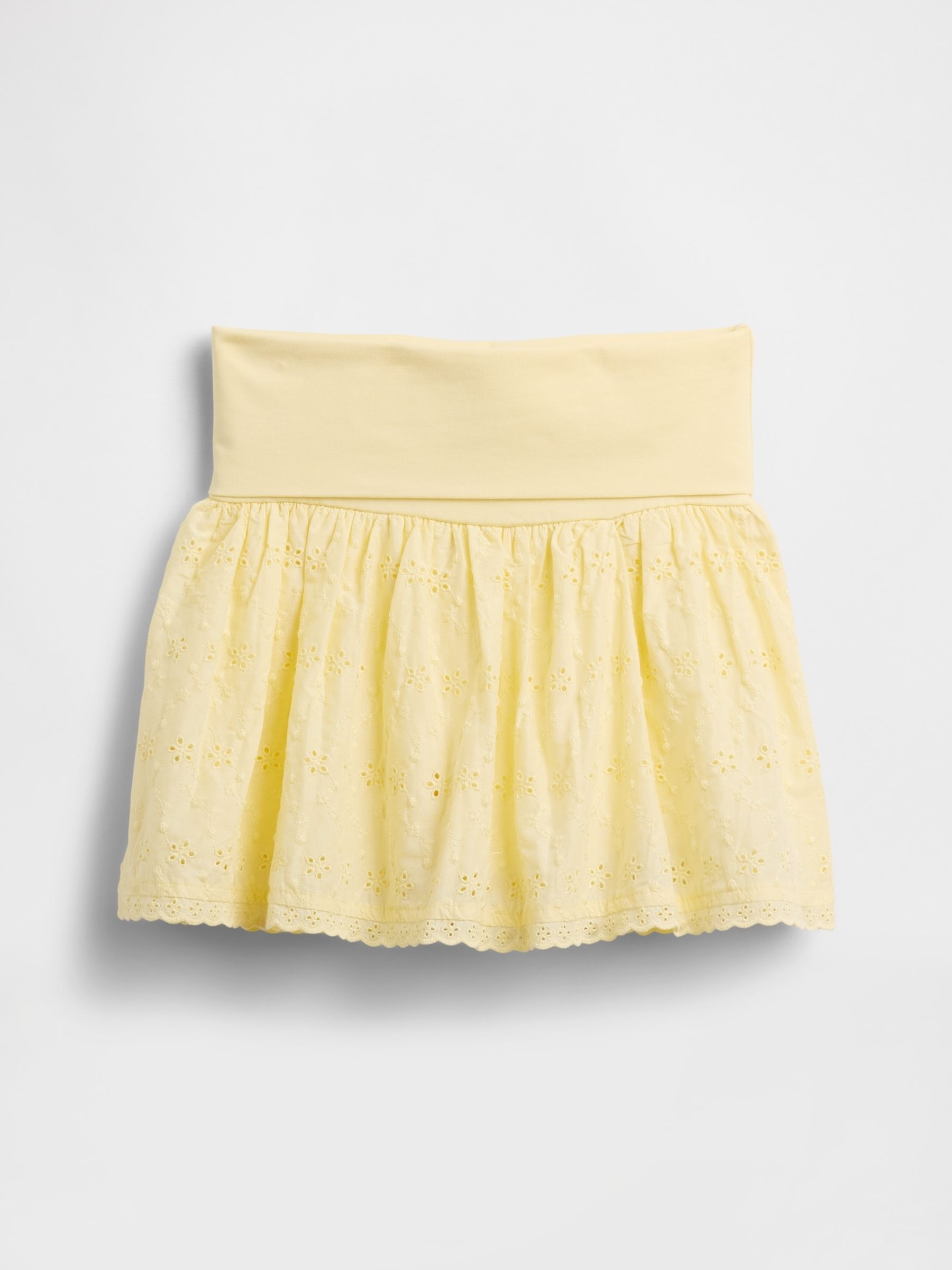 Yellow Eyelet Foldover Skort - Image 5 of 5 Yellow Eyelet Foldover Skort - Image 5 of 5
