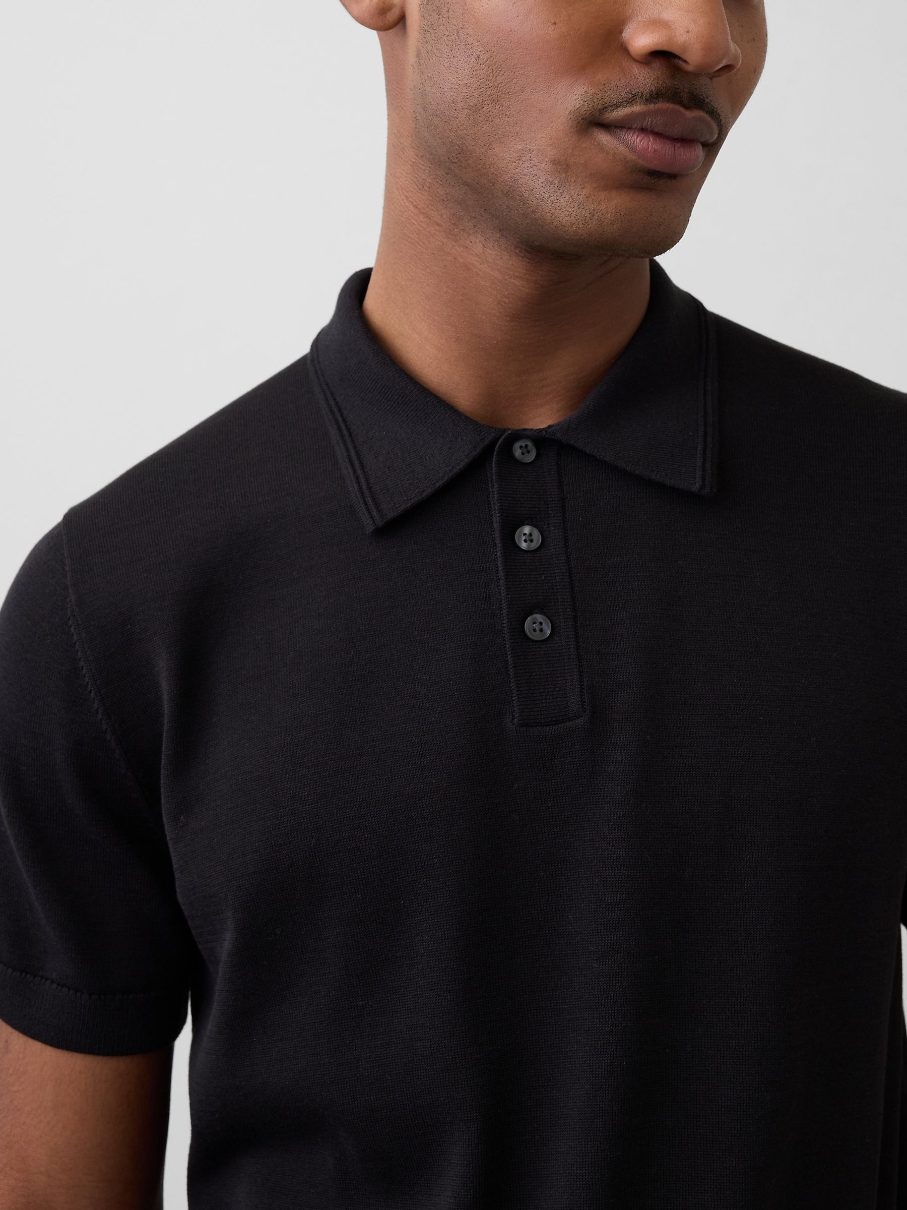 Black Classic Polo Jumper - Image 4 of 4 Black Classic Polo Jumper - Image 4 of 4