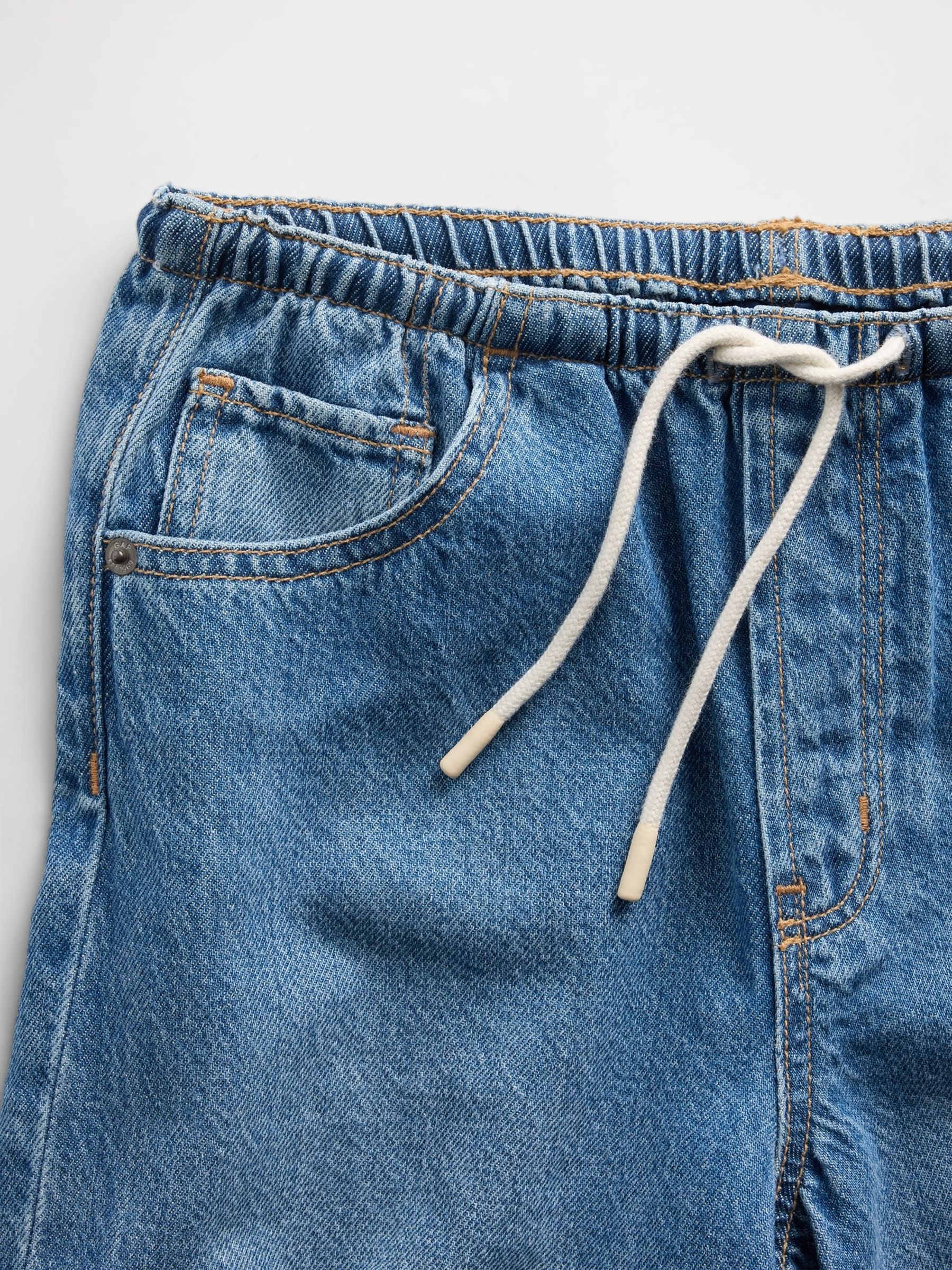 Medium Wash Low Rise UltraSoft Easy Longline Denim Shorts - Image 5 of 5
