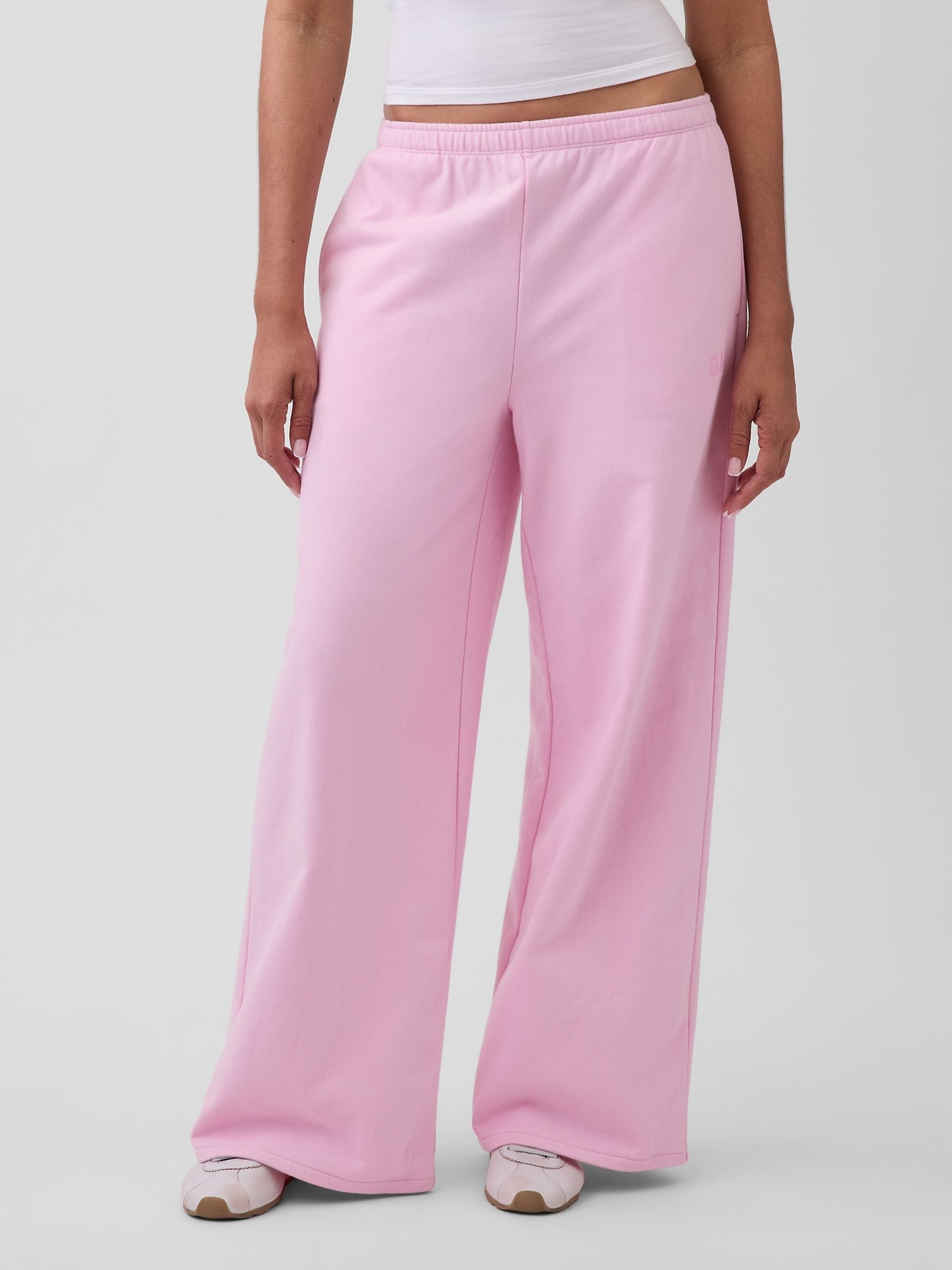Pink French Terry 1969 Logo Baggy Joggers - Image 1 of 5