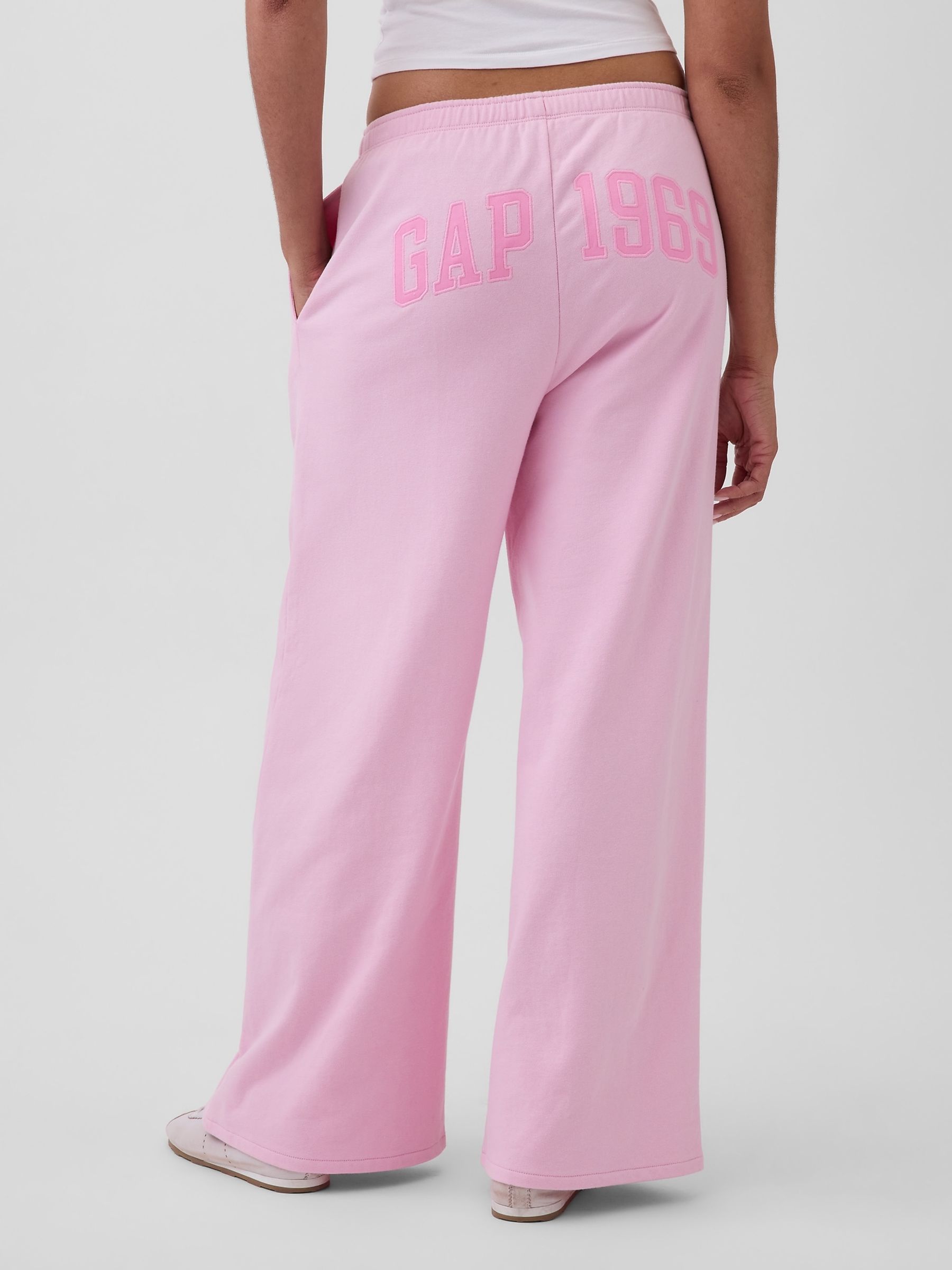Pink French Terry 1969 Logo Baggy Joggers - Image 2 of 5