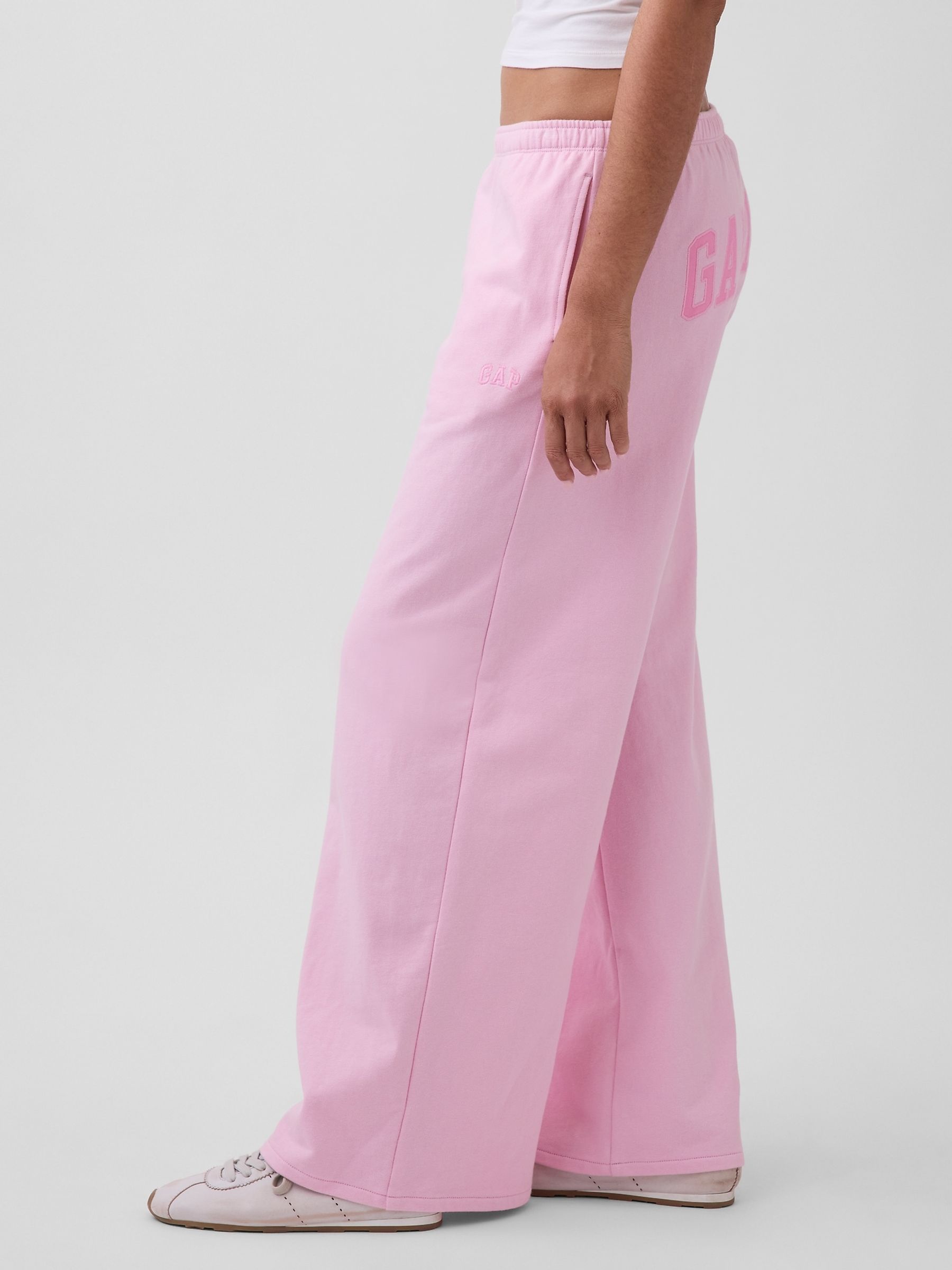 Pink French Terry 1969 Logo Baggy Joggers - Image 3 of 5