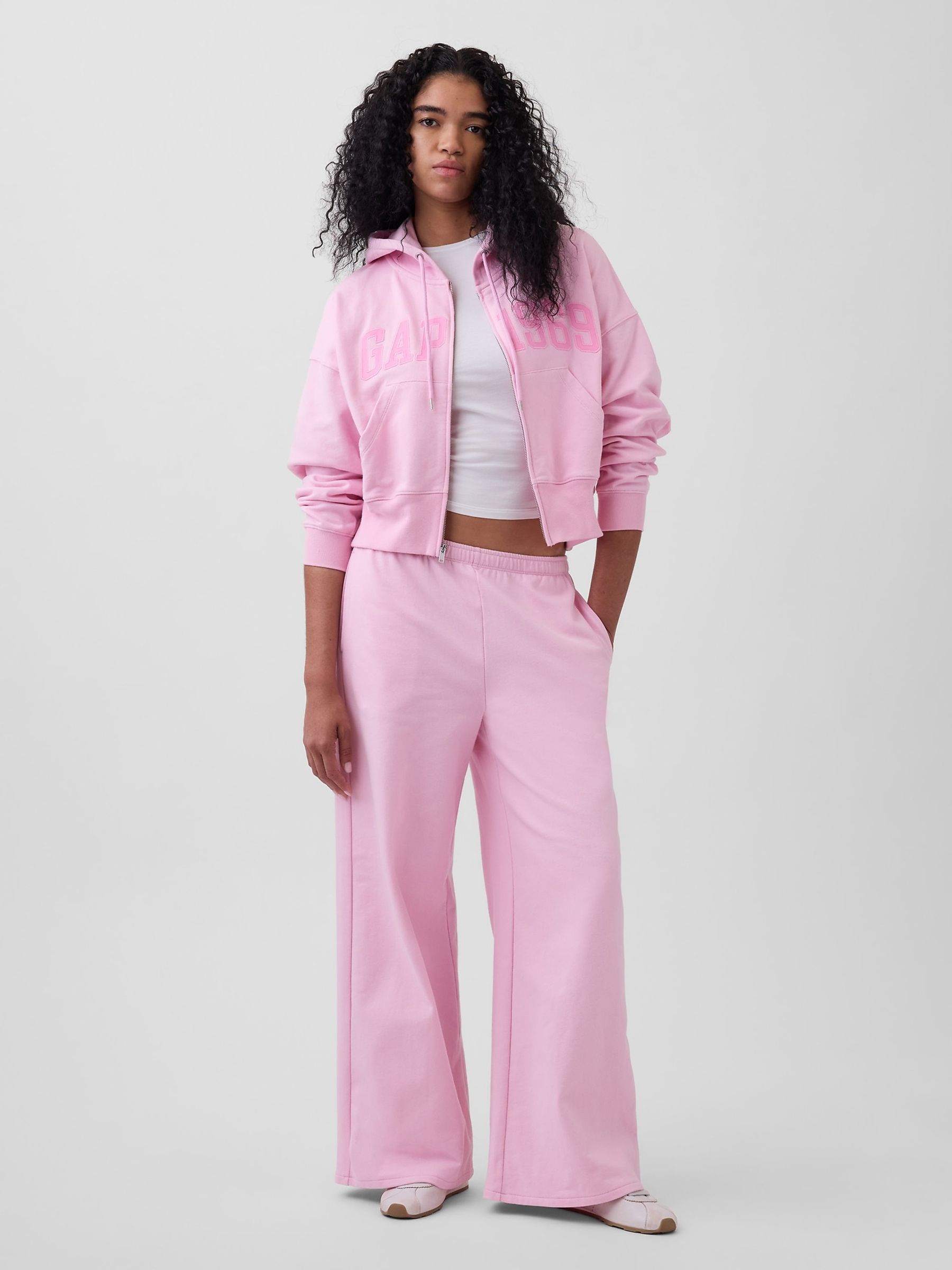 Pink French Terry 1969 Logo Baggy Joggers - Image 4 of 5