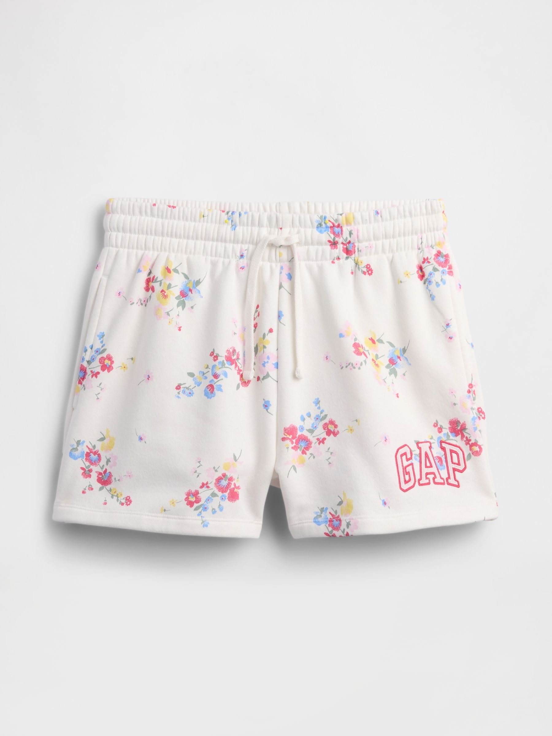White Floral Logo Shorts - Image 5 of 5 White Floral Logo Shorts - Image 5 of 5