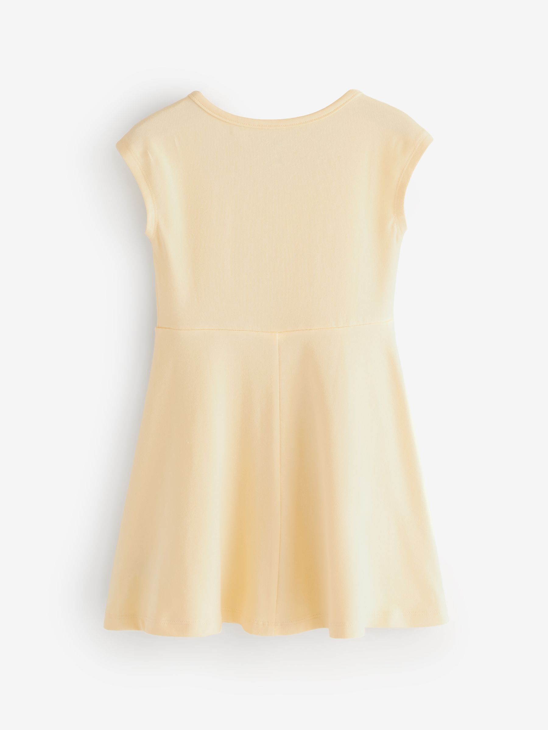 Yellow Jersey Square-Neck Dress - Image 2 of 4 Yellow Jersey Square-Neck Dress - Image 2 of 4