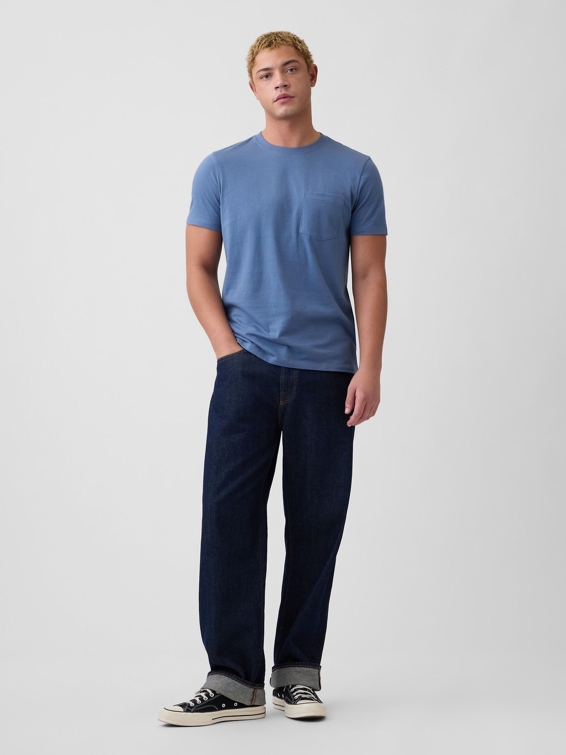 Gap Blue Everyday Soft Pocke T-shirt - Image 3 of 5