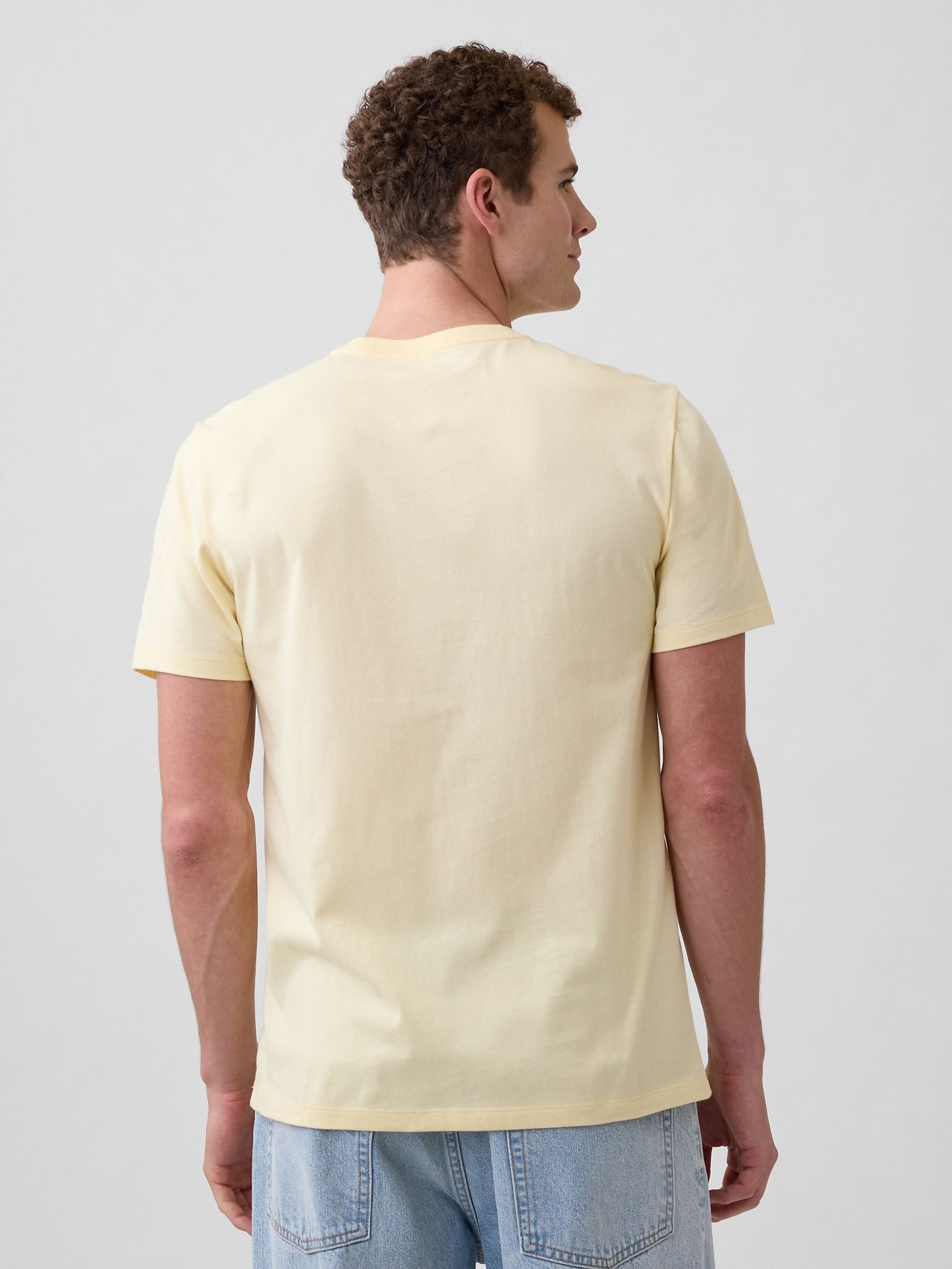 Yellow Everyday Soft Mini Logo Short Sleeve T-Shirt - Image 2 of 4 Yellow Everyday Soft Mini Logo Short Sleeve T-Shirt - Image 2 of 4