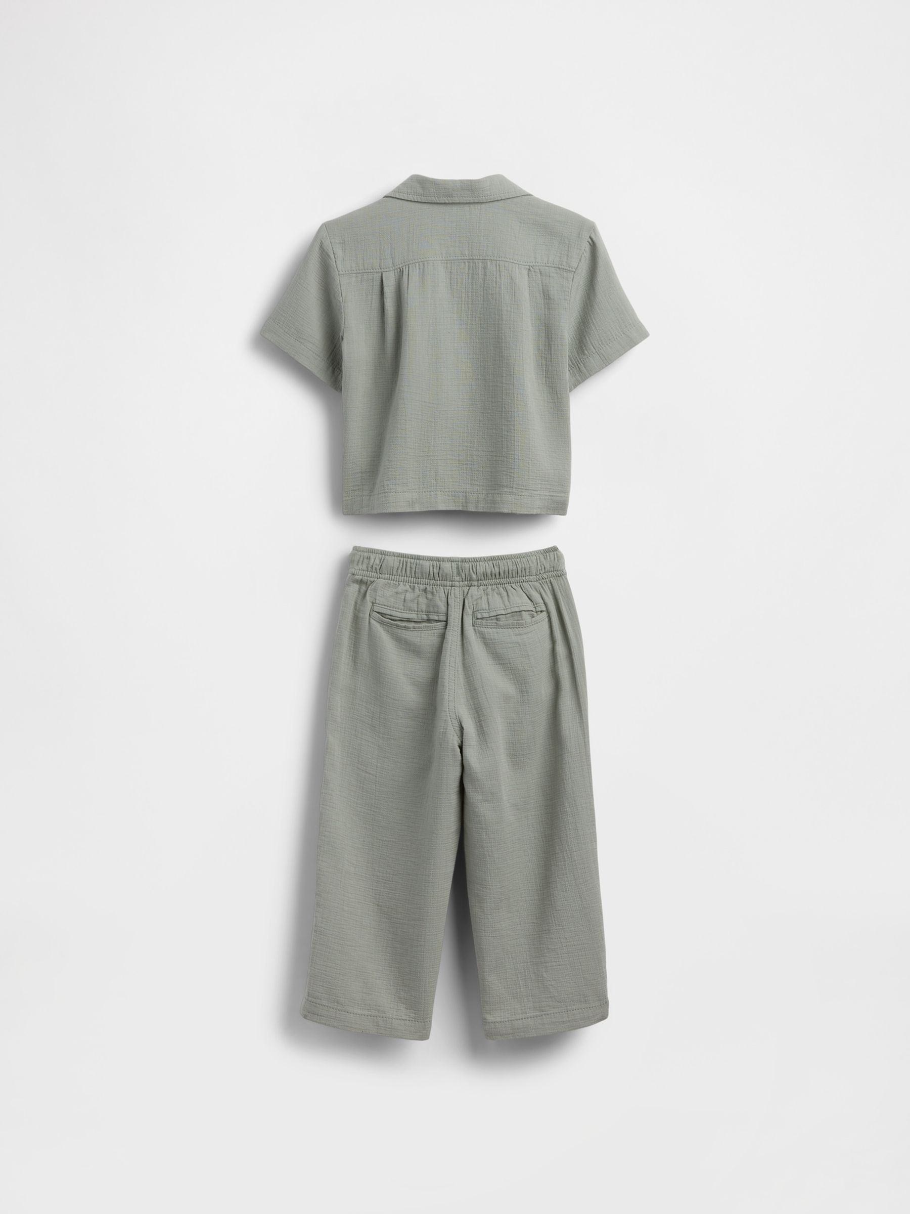 Green Cotton Shirt Outfit Set - Image 3 of 4